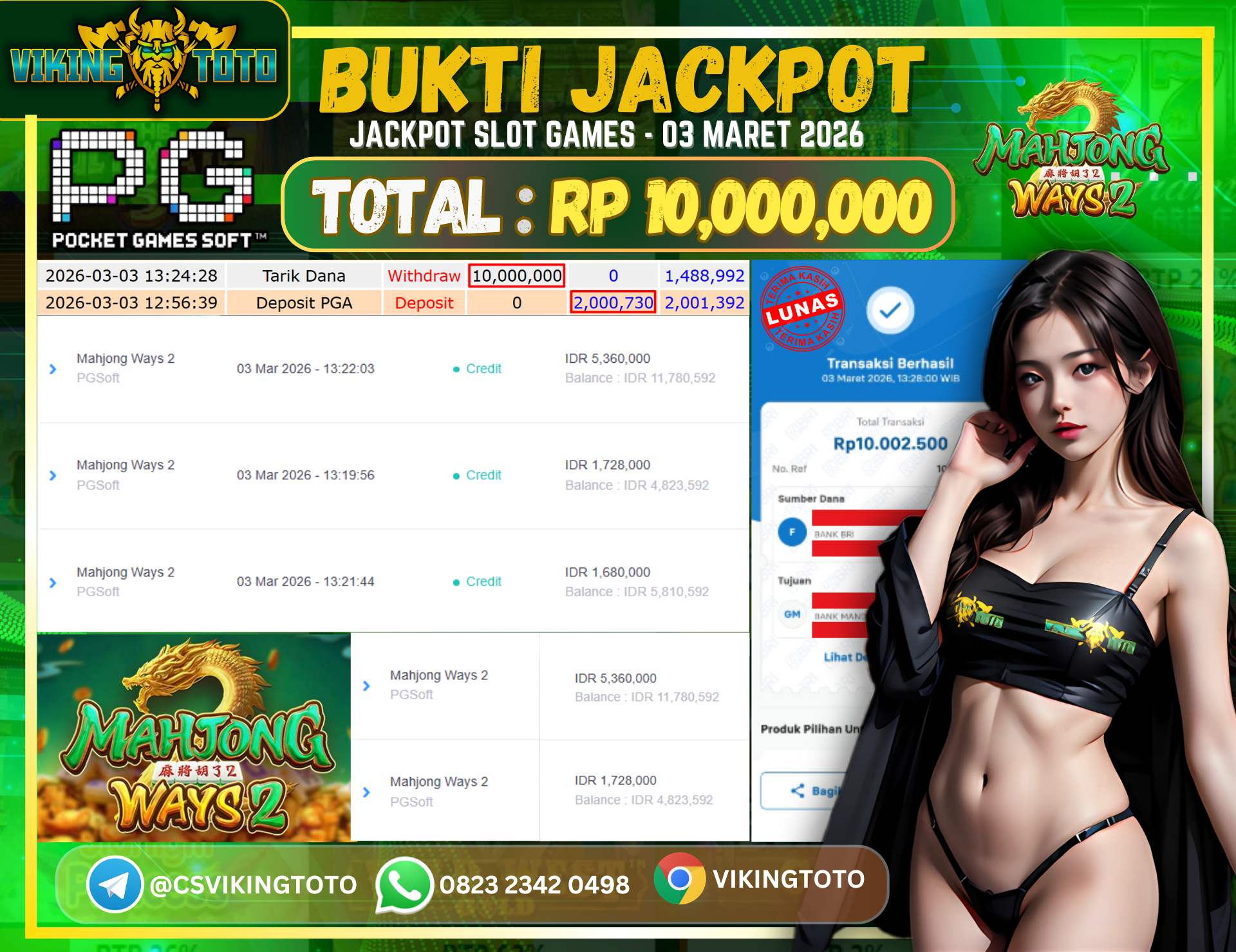 Bukti Jackpot Lunas VikingToto