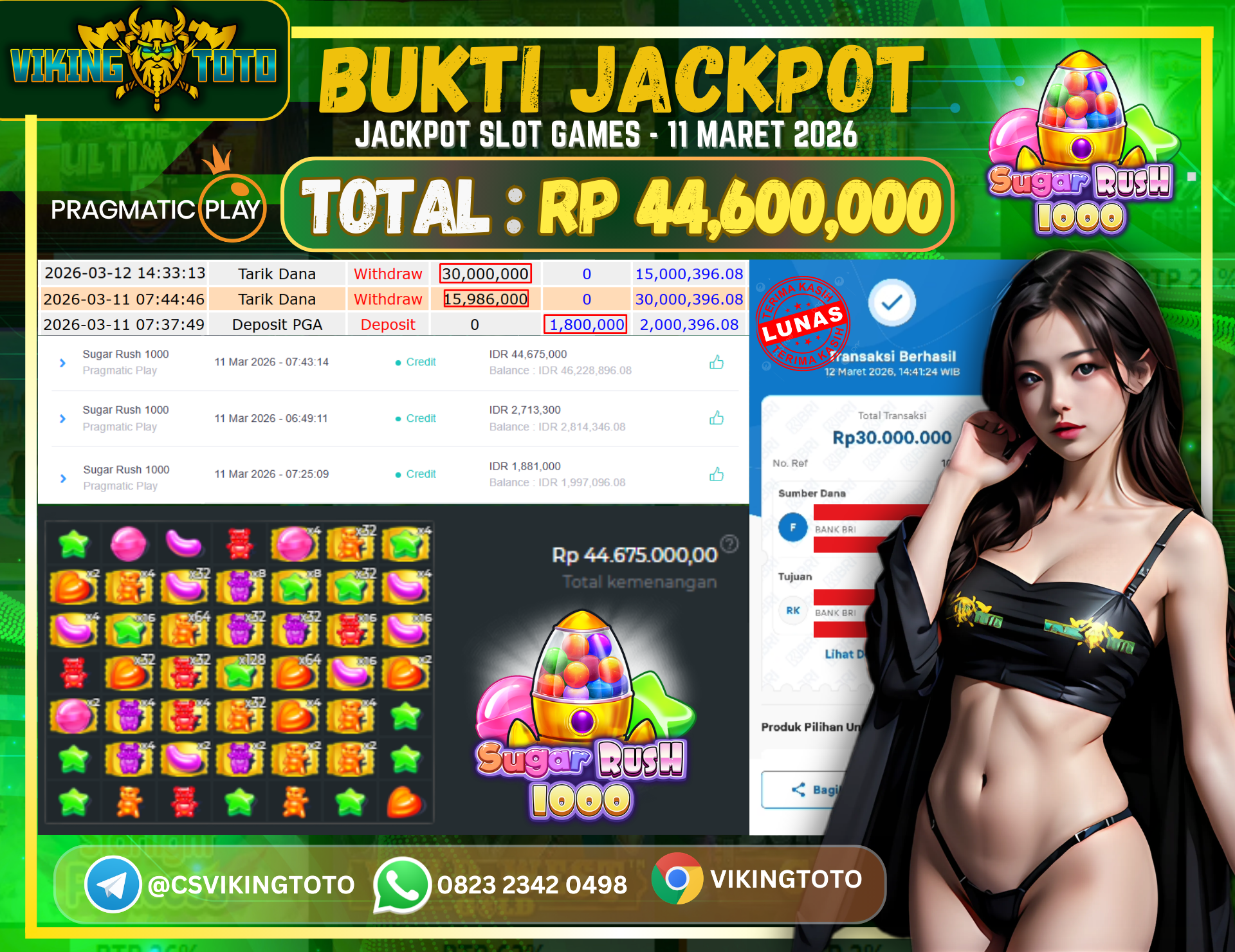 Bukti Jackpot Lunas VikingToto