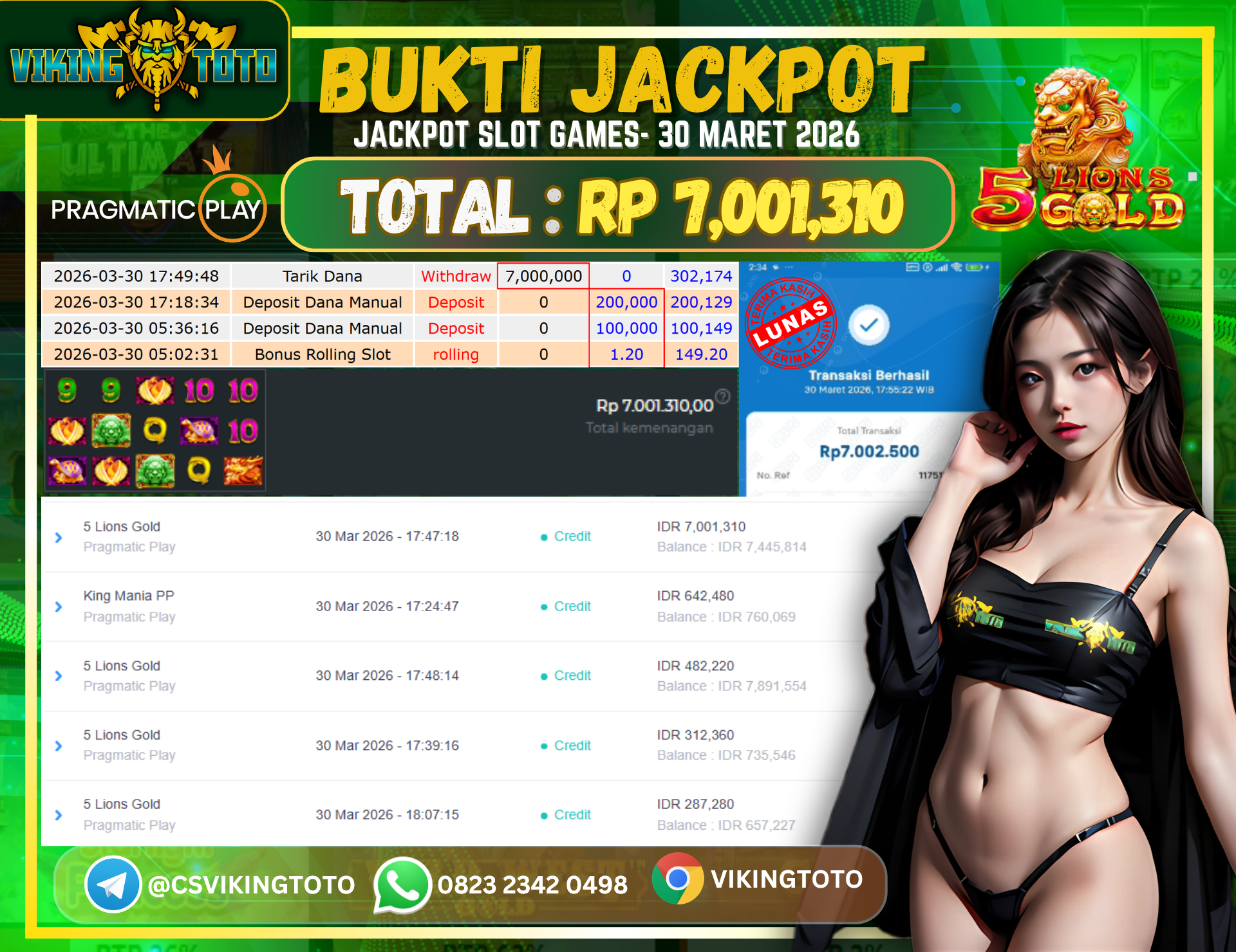 Bukti Jackpot Lunas VikingToto
