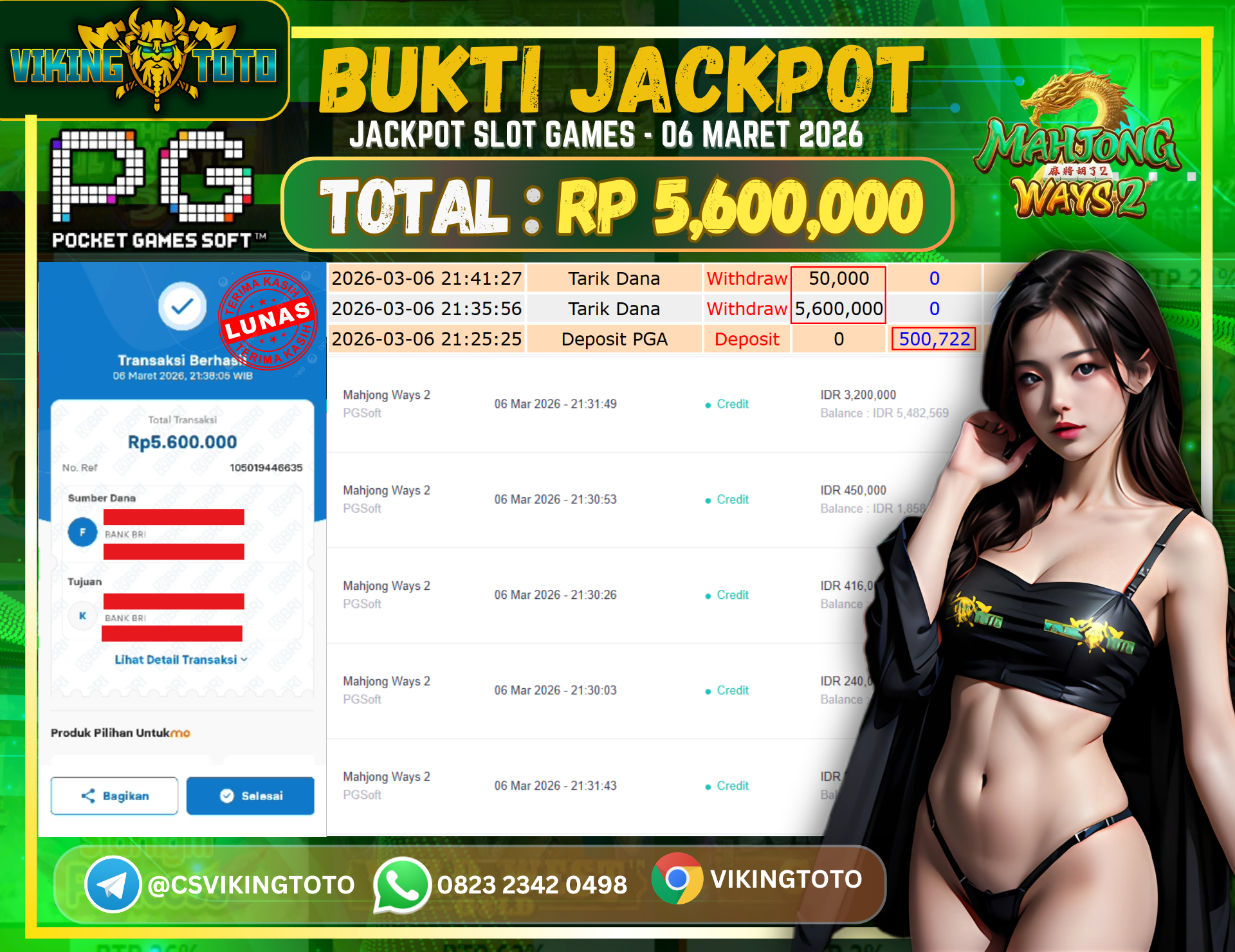 Bukti Jackpot Lunas VikingToto