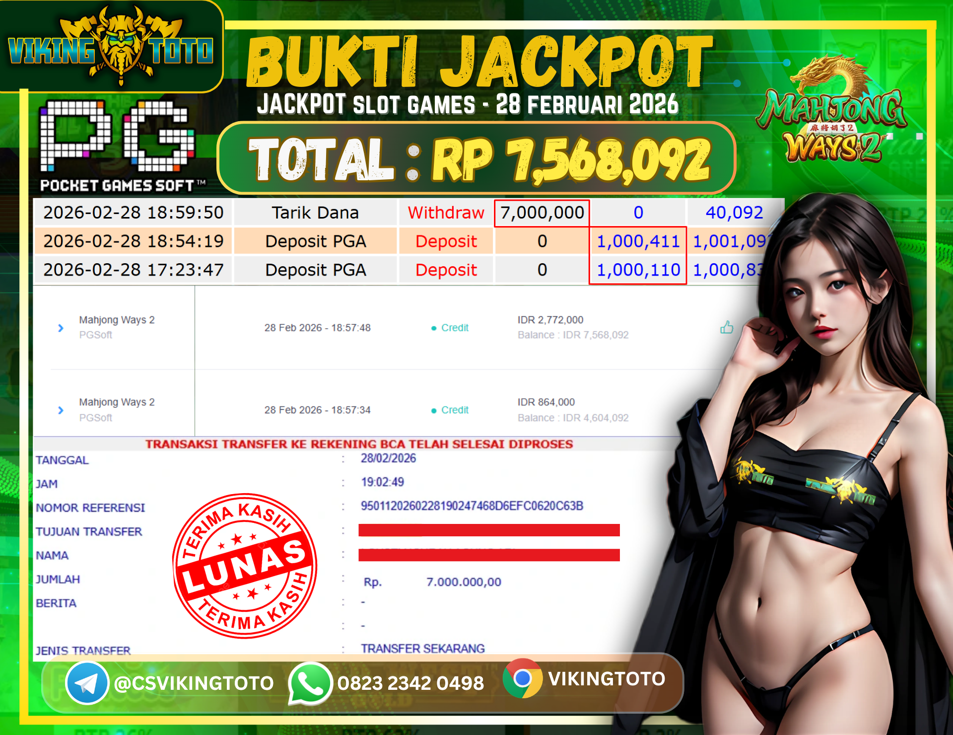 Bukti Jackpot Lunas VikingToto