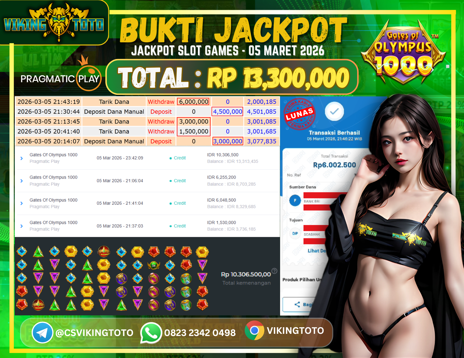 Bukti Jackpot Lunas VikingToto