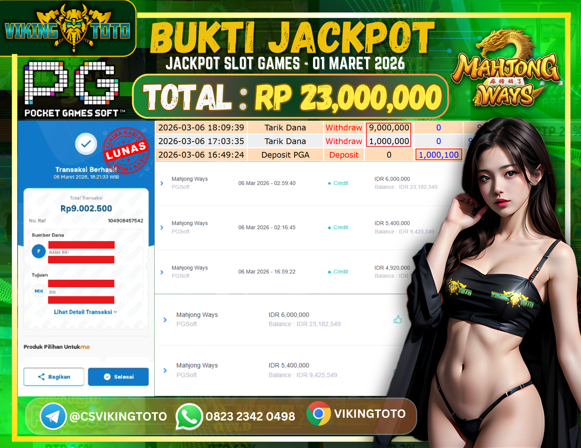 Bukti Jackpot Lunas VikingToto
