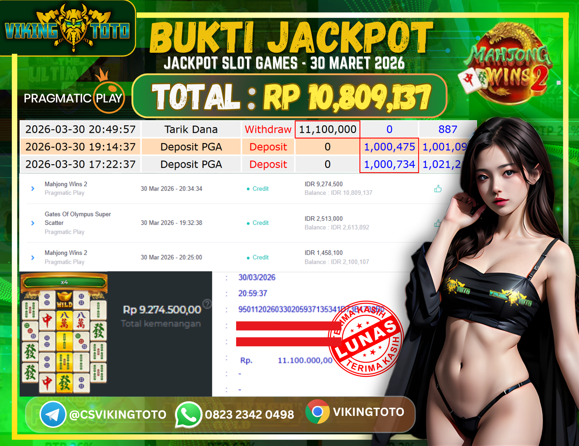 Bukti Jackpot Lunas VikingToto