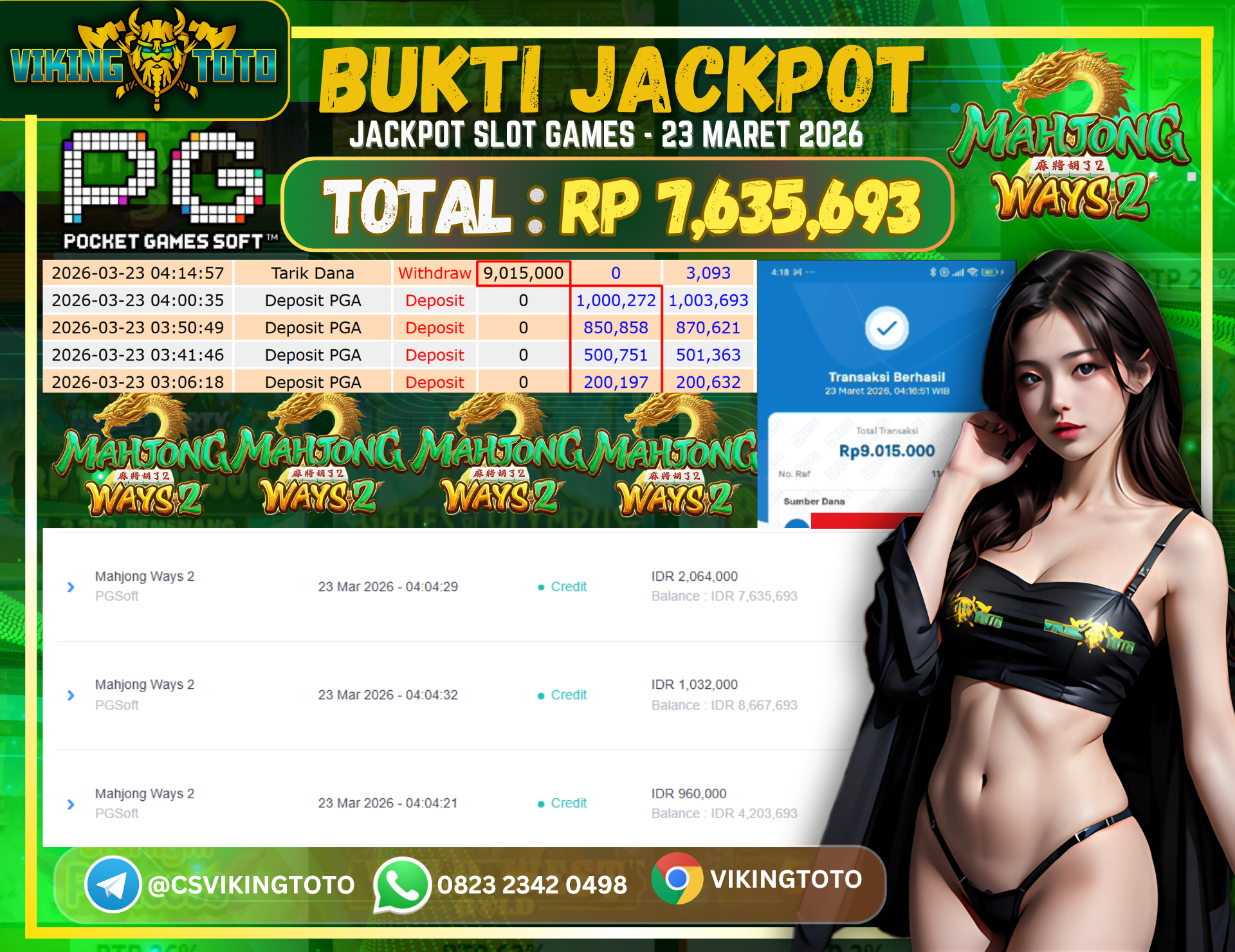 Bukti Jackpot Lunas VikingToto