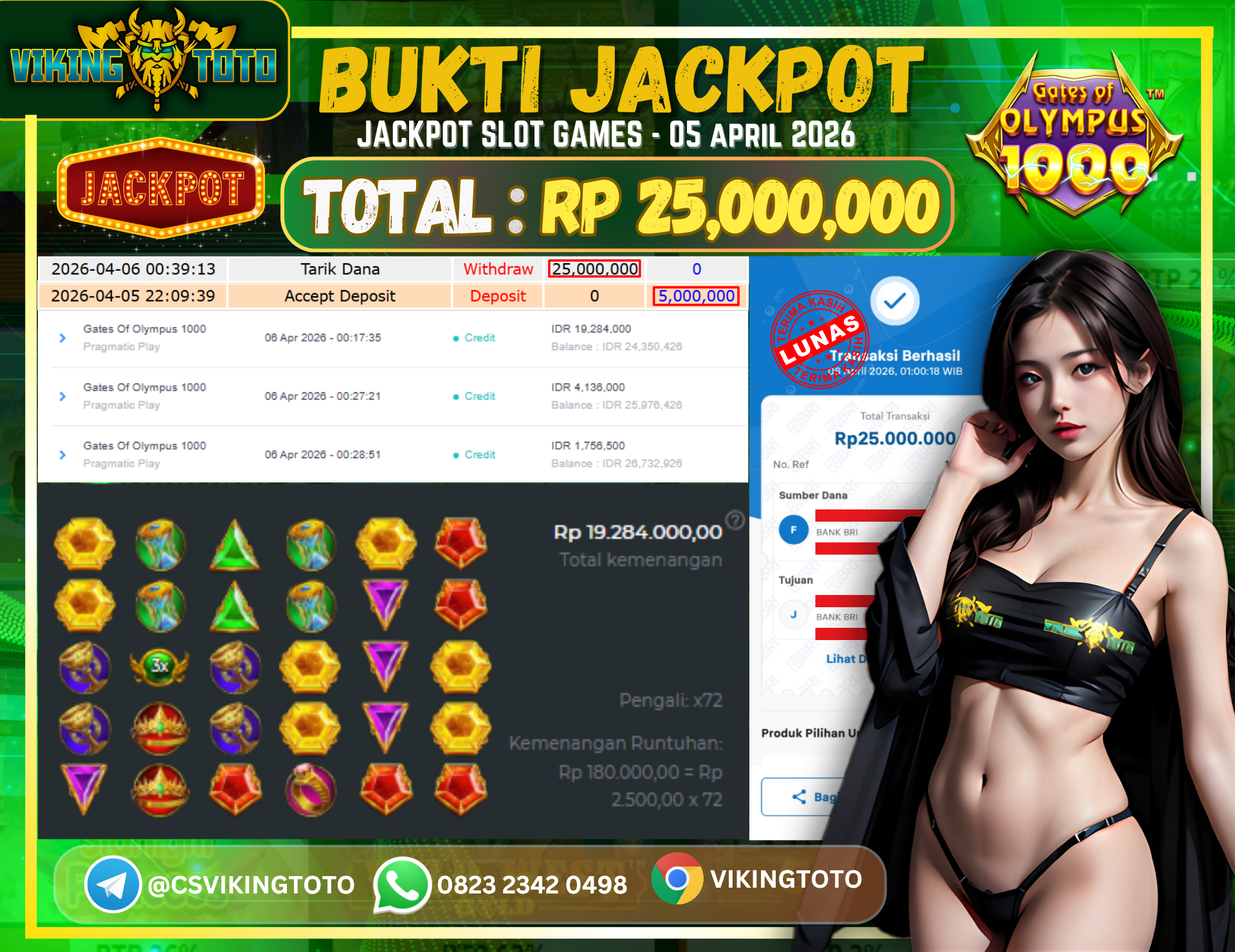 Bukti Jackpot Lunas VikingToto