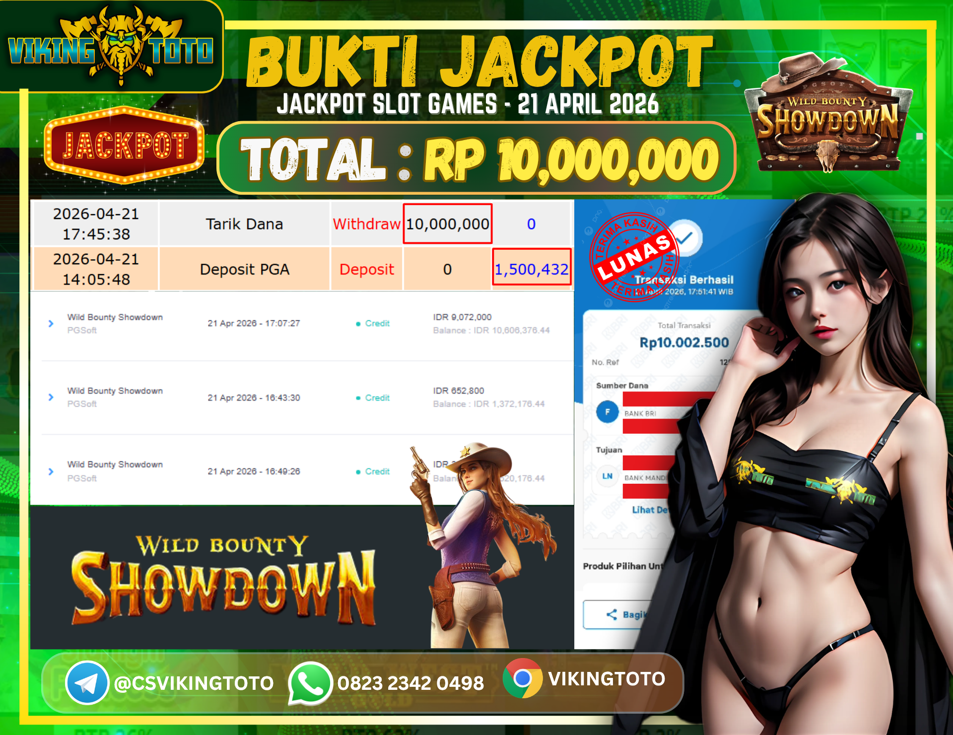 Bukti Jackpot Lunas VikingToto
