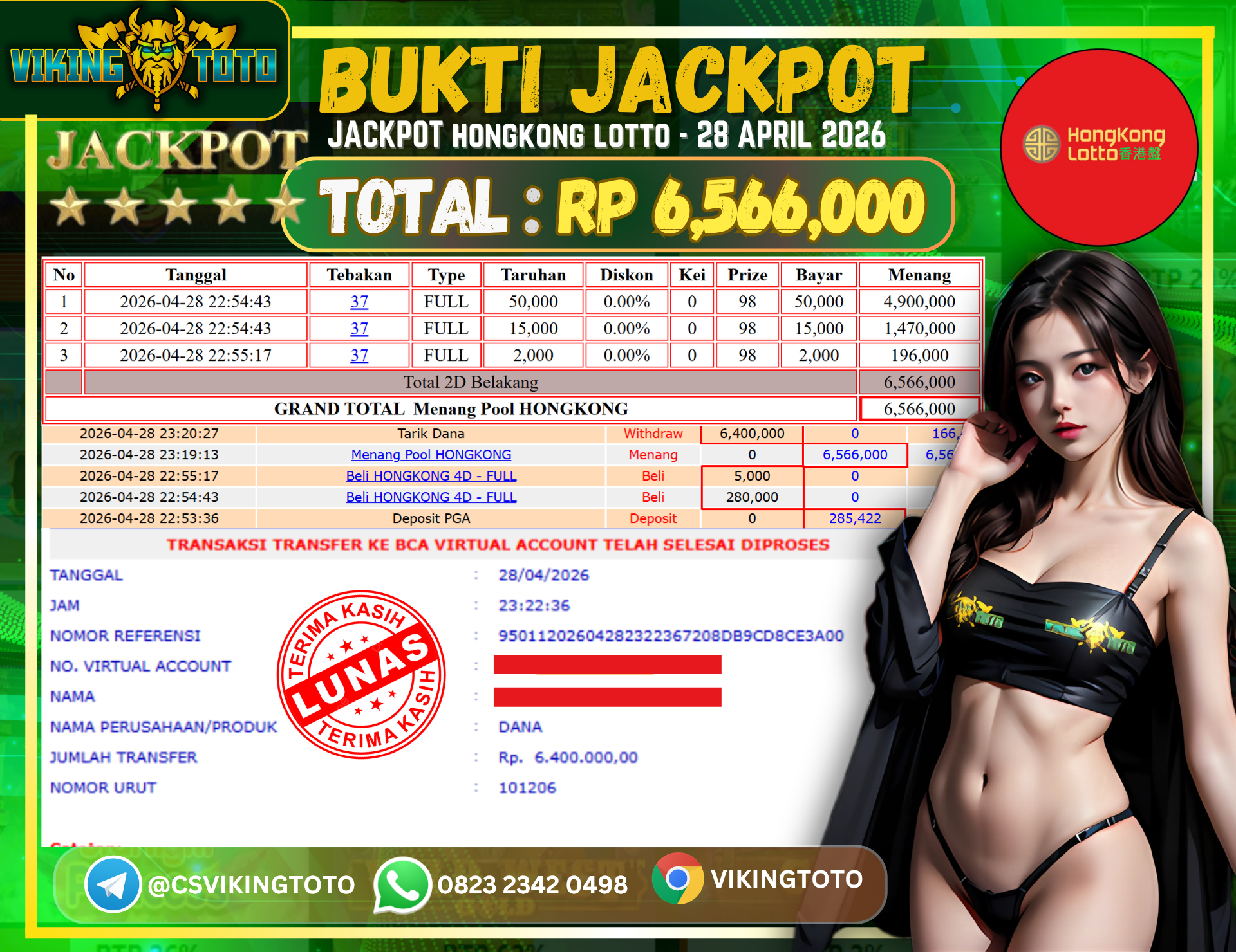 Bukti Jackpot Lunas VikingToto
