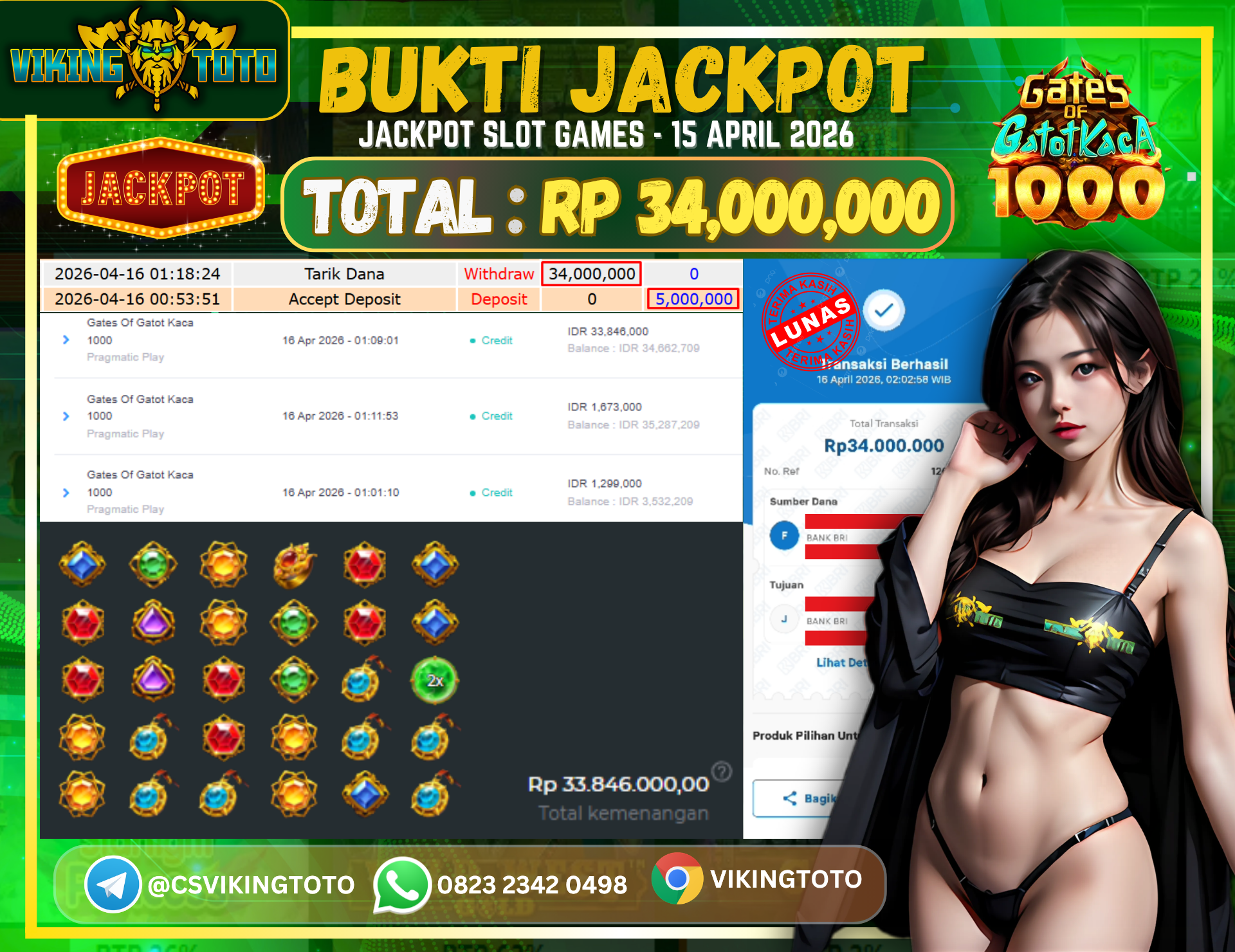 Bukti Jackpot Lunas VikingToto