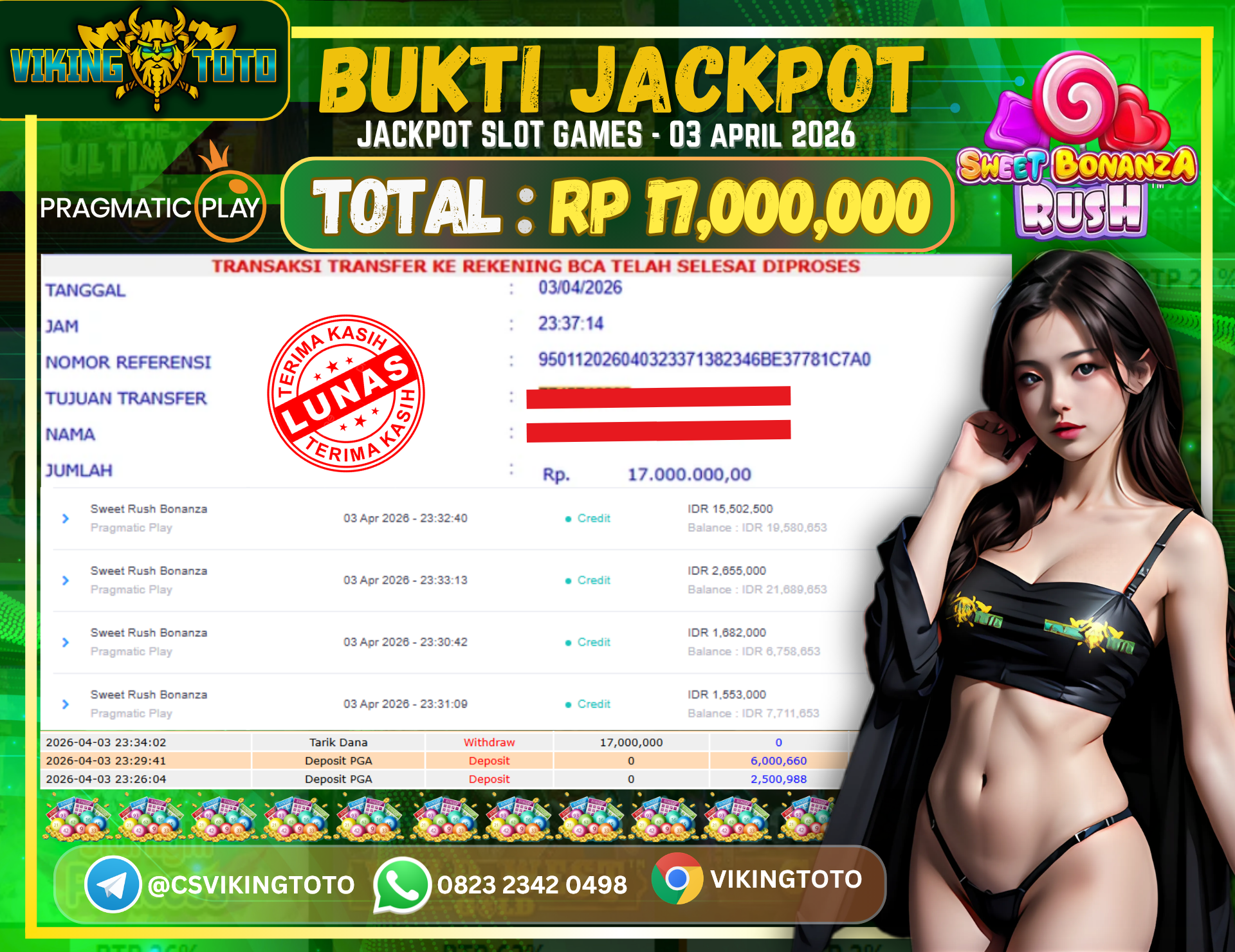 Bukti Jackpot Lunas VikingToto