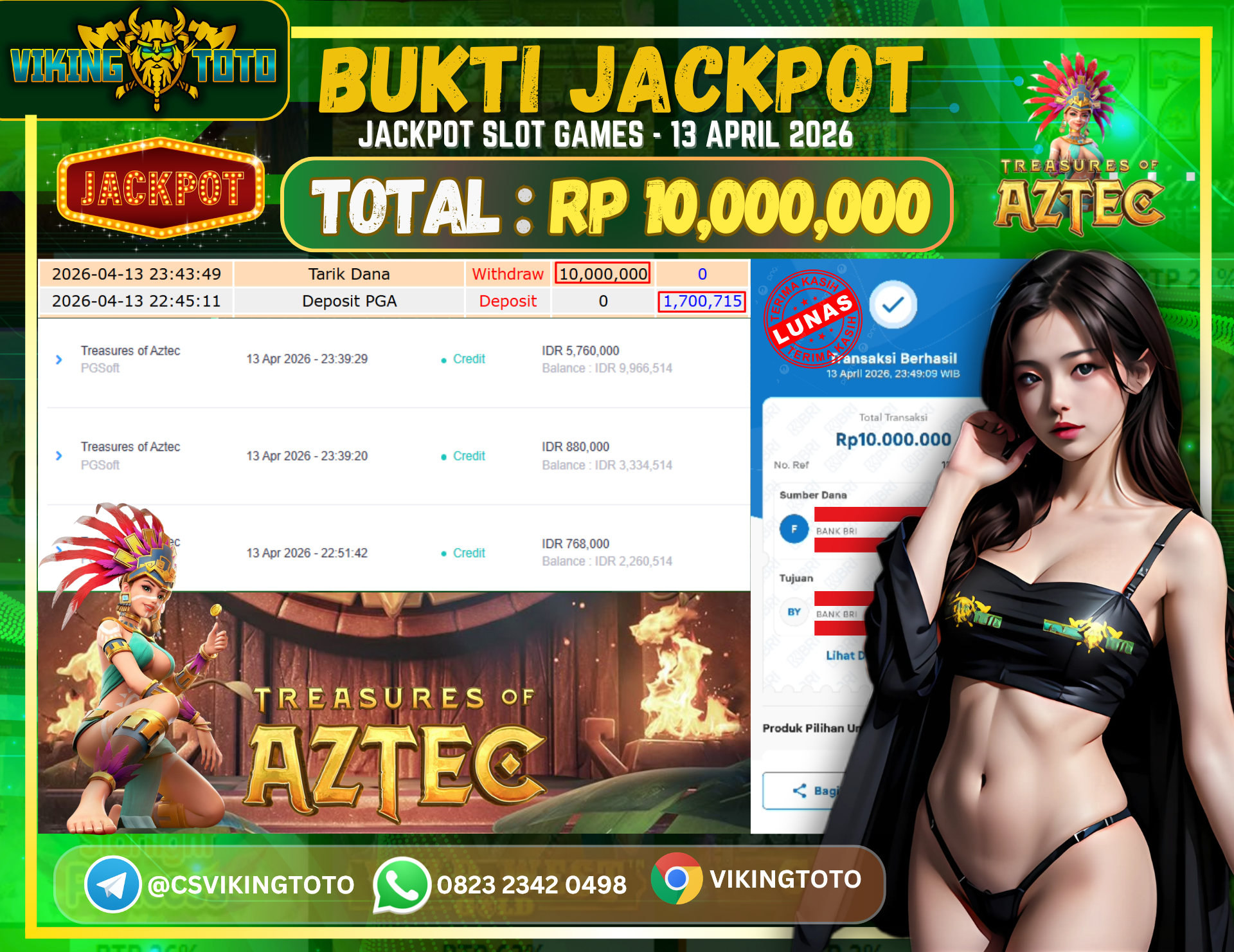 Bukti Jackpot Lunas VikingToto