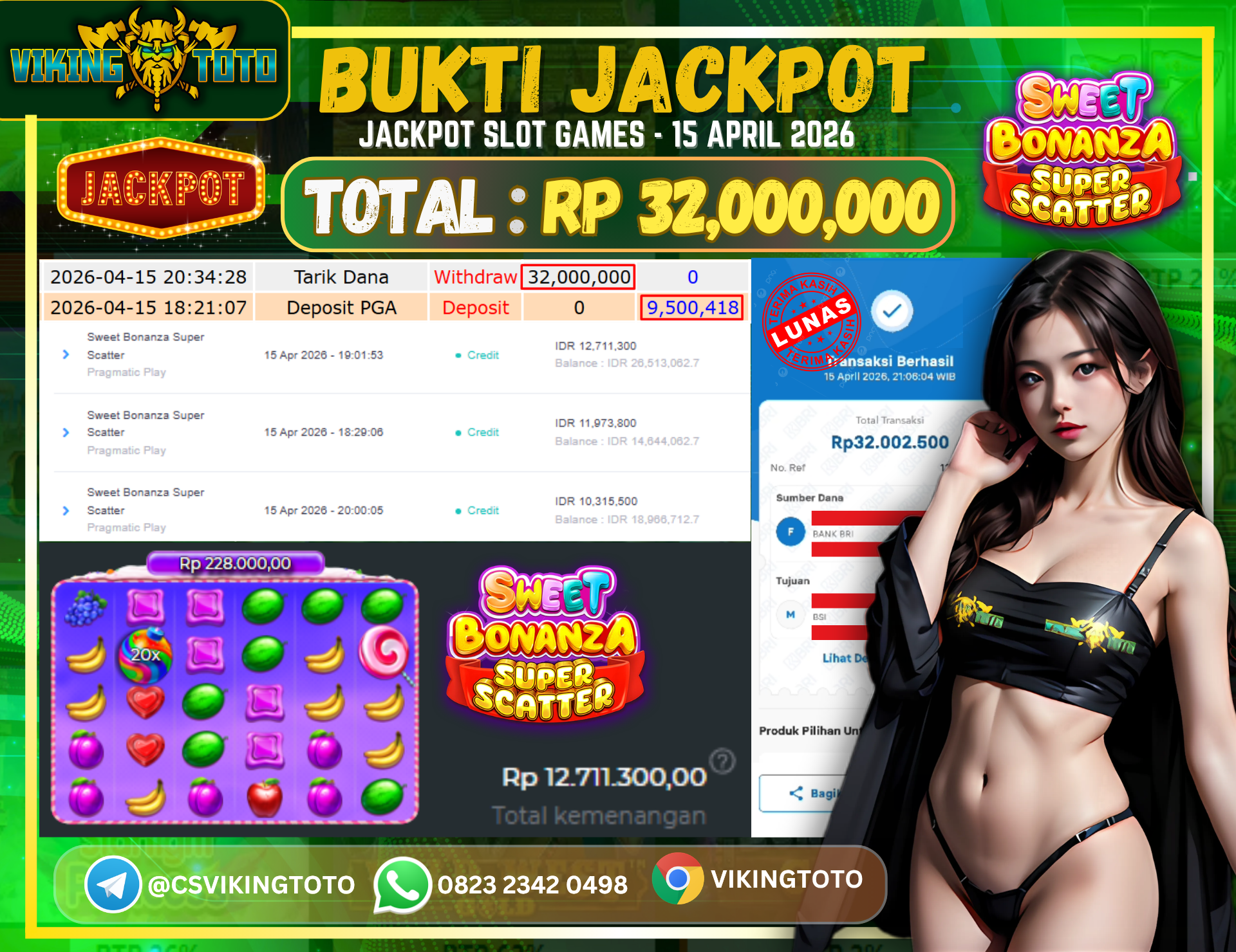 Bukti Jackpot Lunas VikingToto