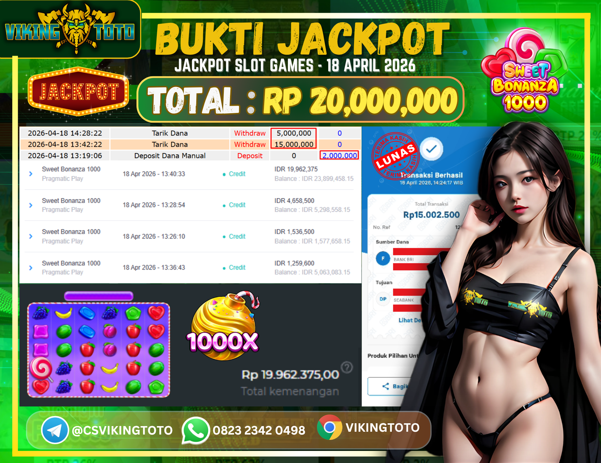 Bukti Jackpot Lunas VikingToto