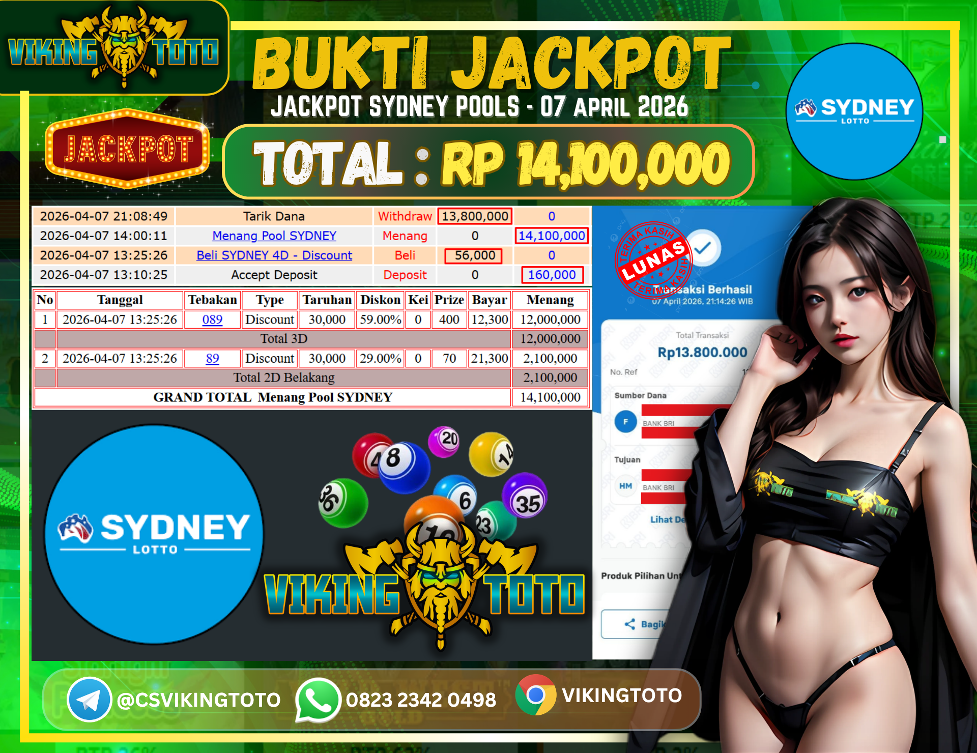 Bukti Jackpot Lunas VikingToto