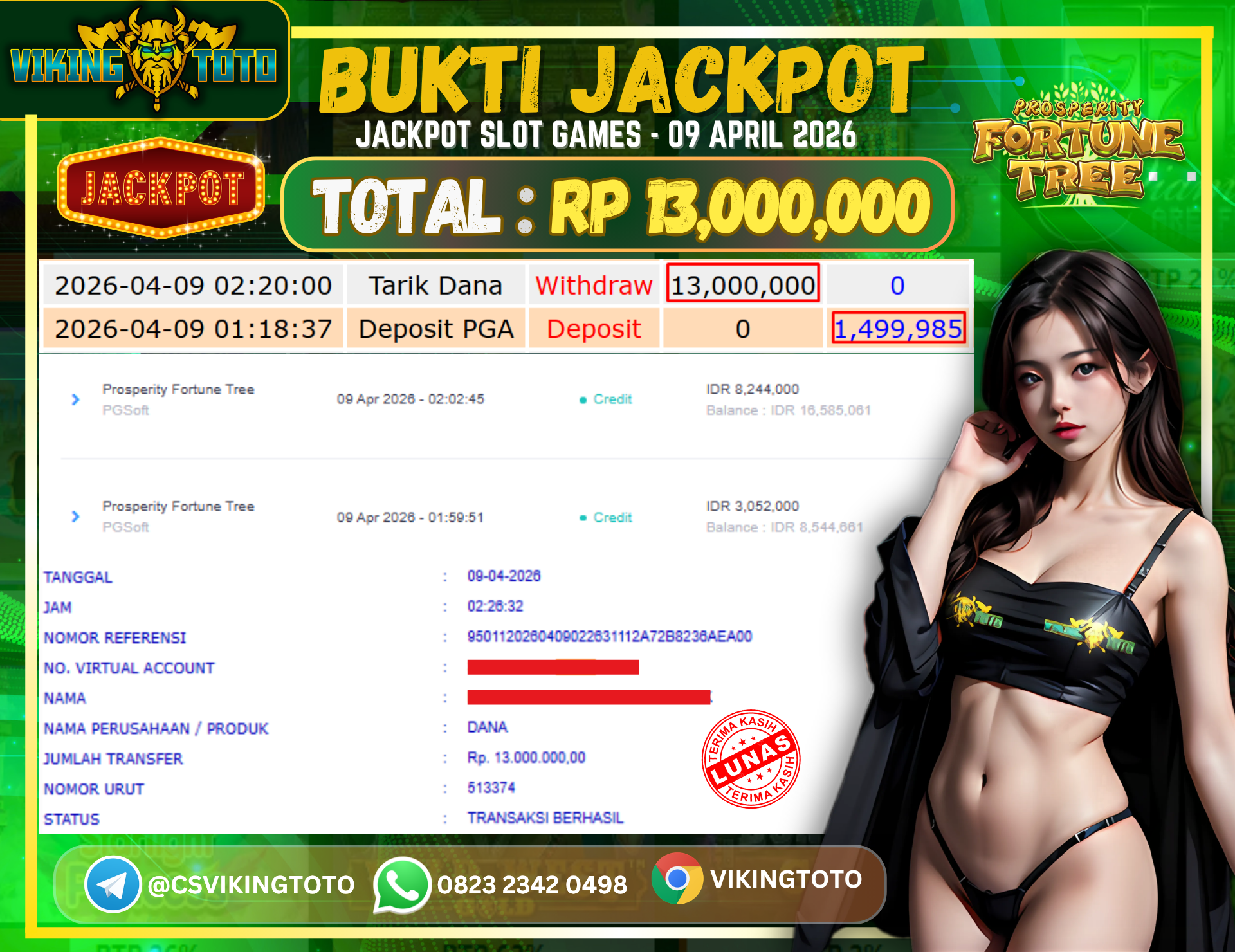 Bukti Jackpot Lunas VikingToto