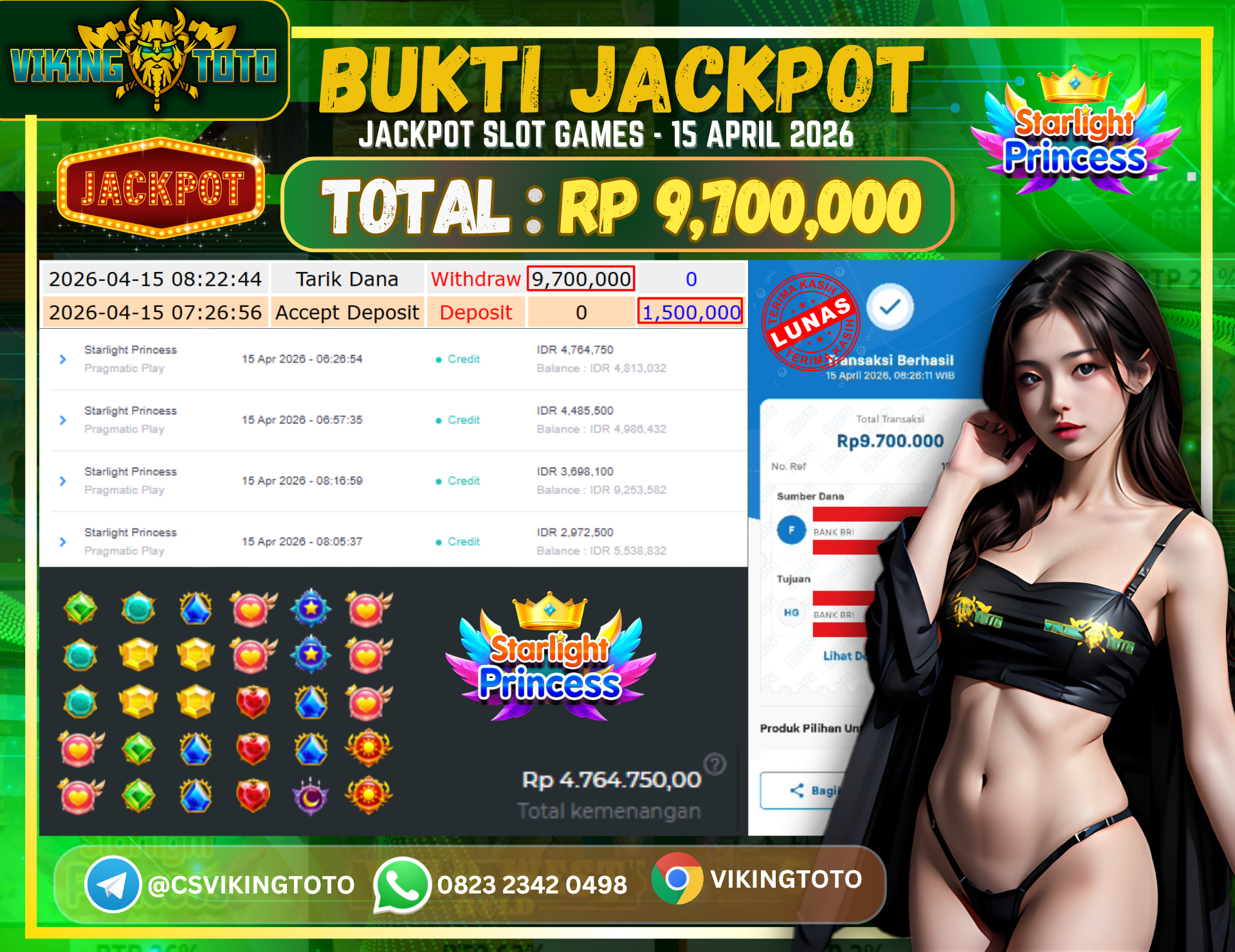 Bukti Jackpot Lunas VikingToto