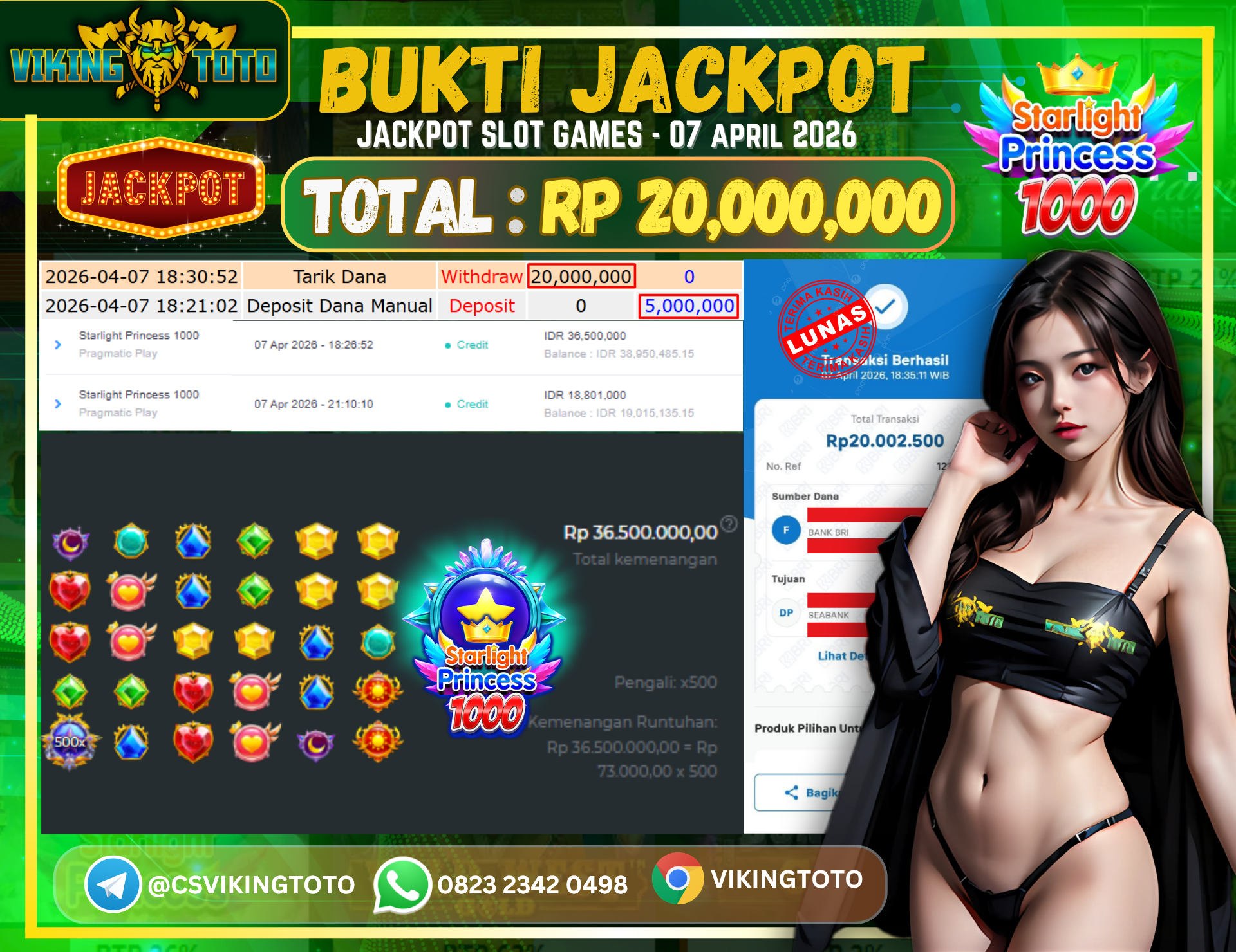 Bukti Jackpot Lunas VikingToto