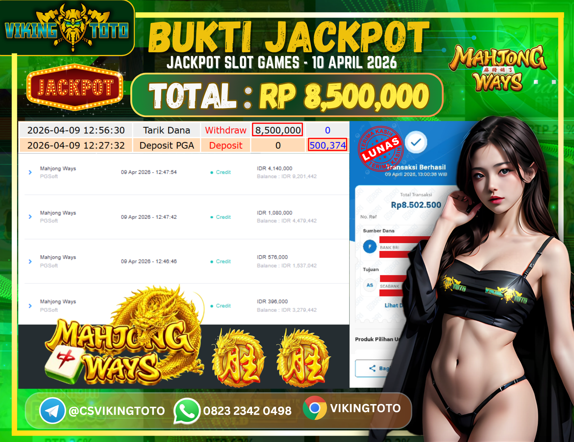 Bukti Jackpot Lunas VikingToto