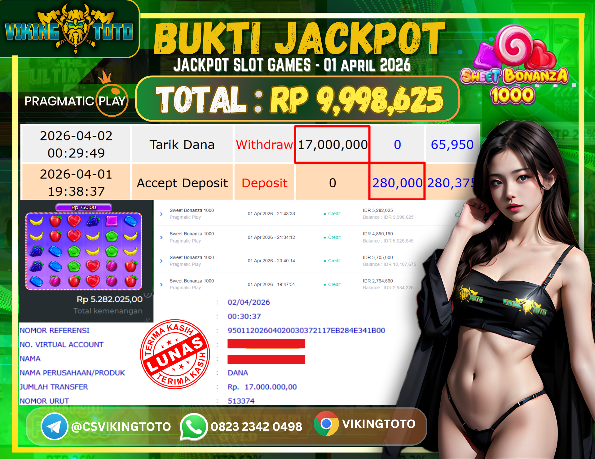 Bukti Jackpot Lunas VikingToto