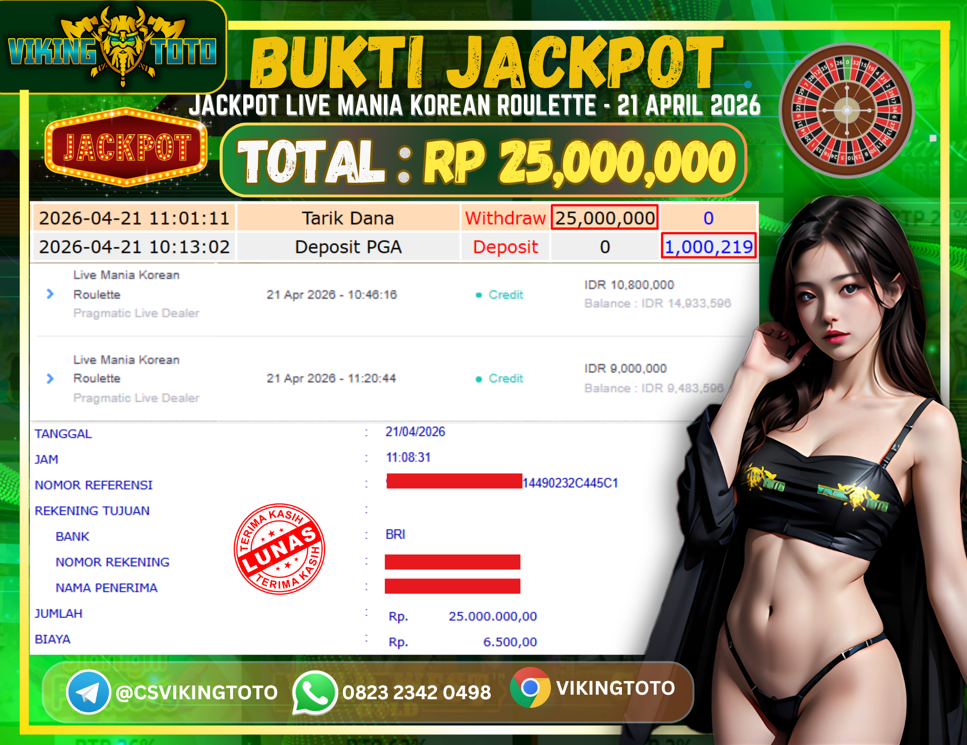 Bukti Jackpot Lunas VikingToto