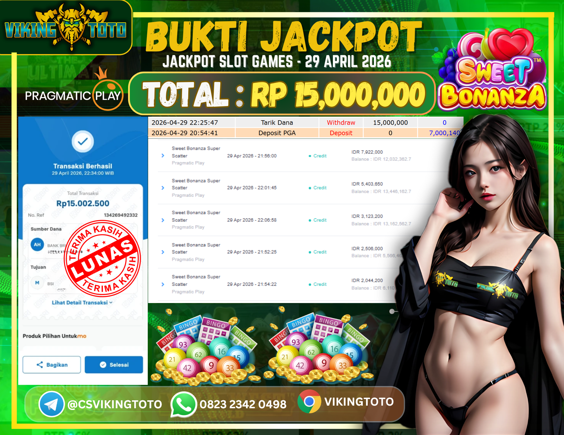 Bukti Jackpot Lunas VikingToto