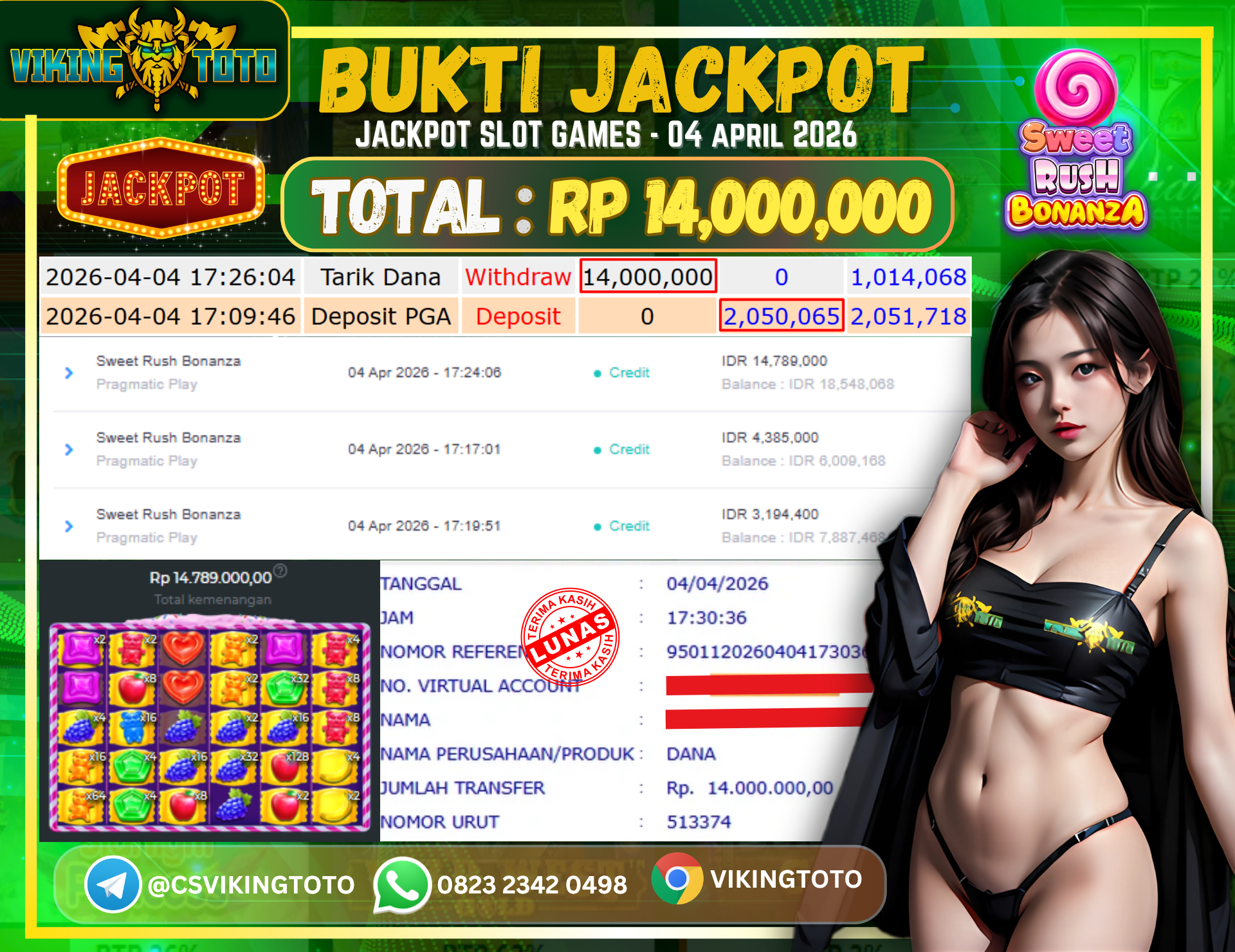 Bukti Jackpot Lunas VikingToto