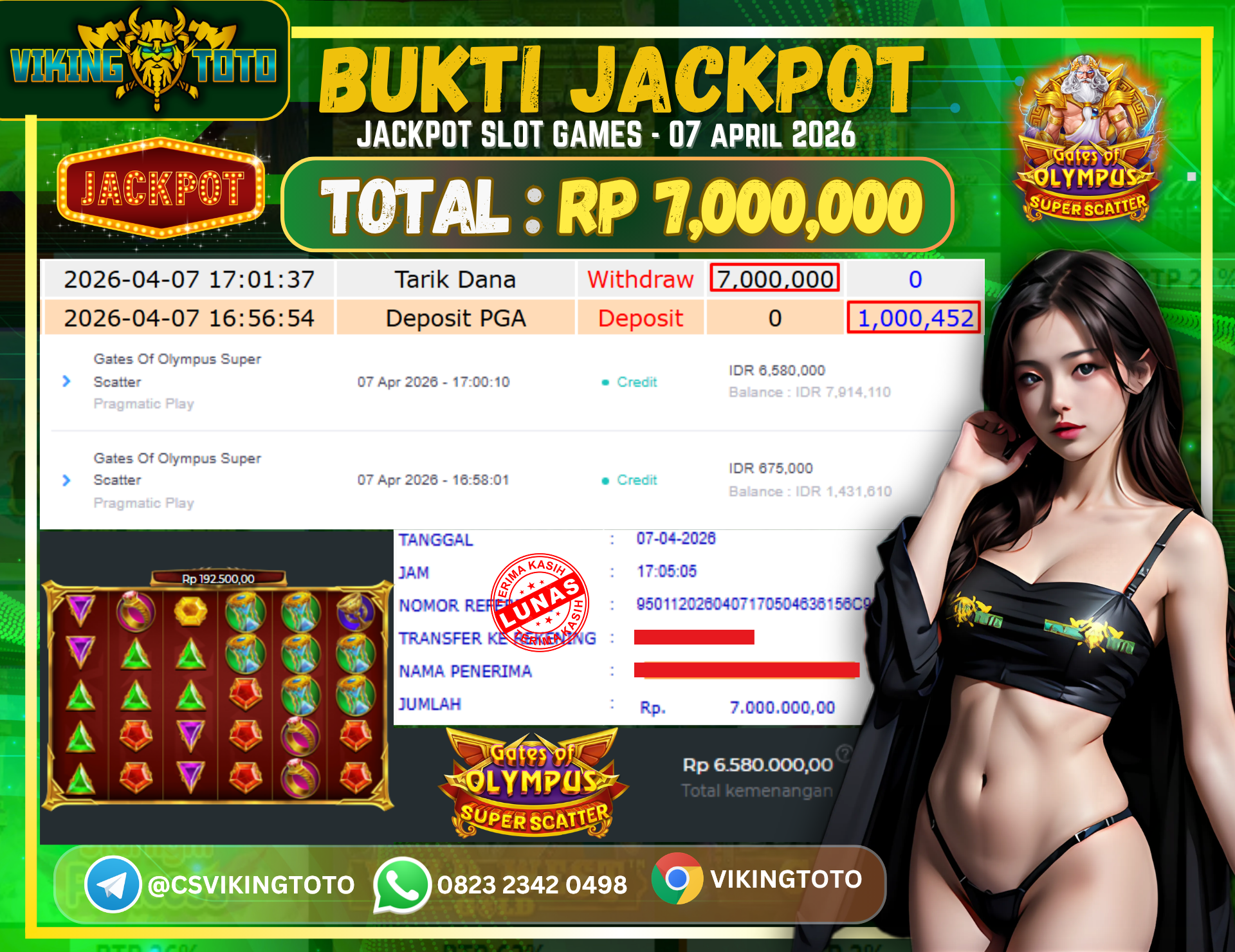 Bukti Jackpot Lunas VikingToto