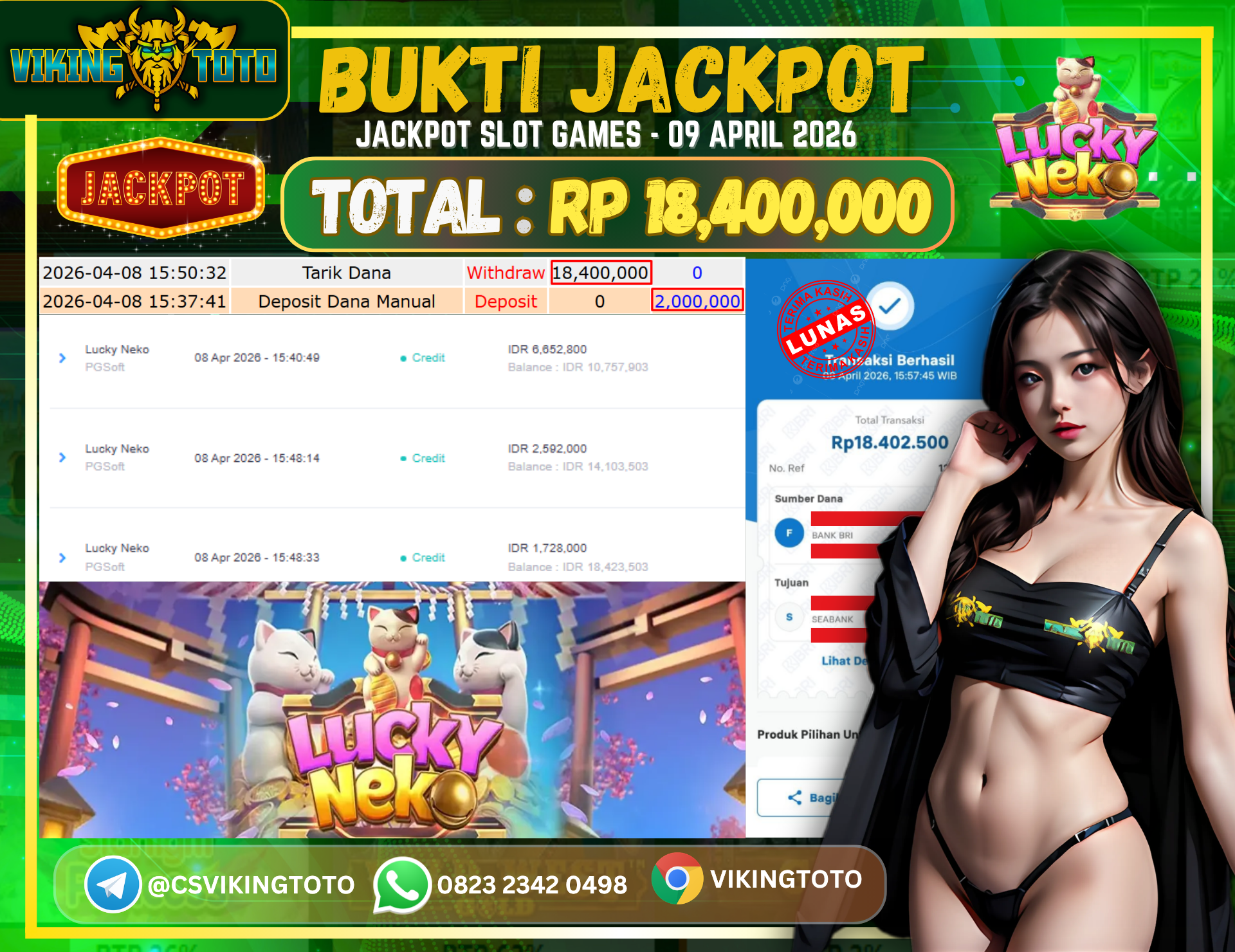 Bukti Jackpot Lunas VikingToto