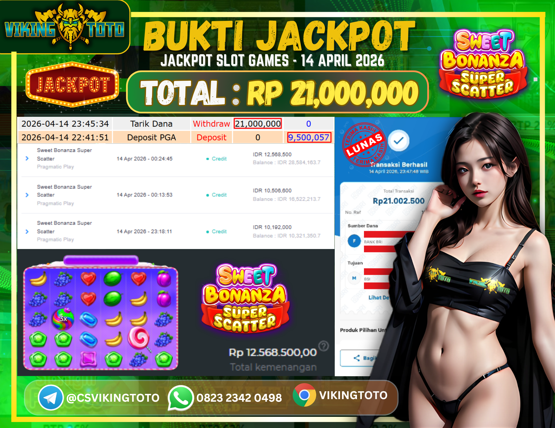 Bukti Jackpot Lunas VikingToto