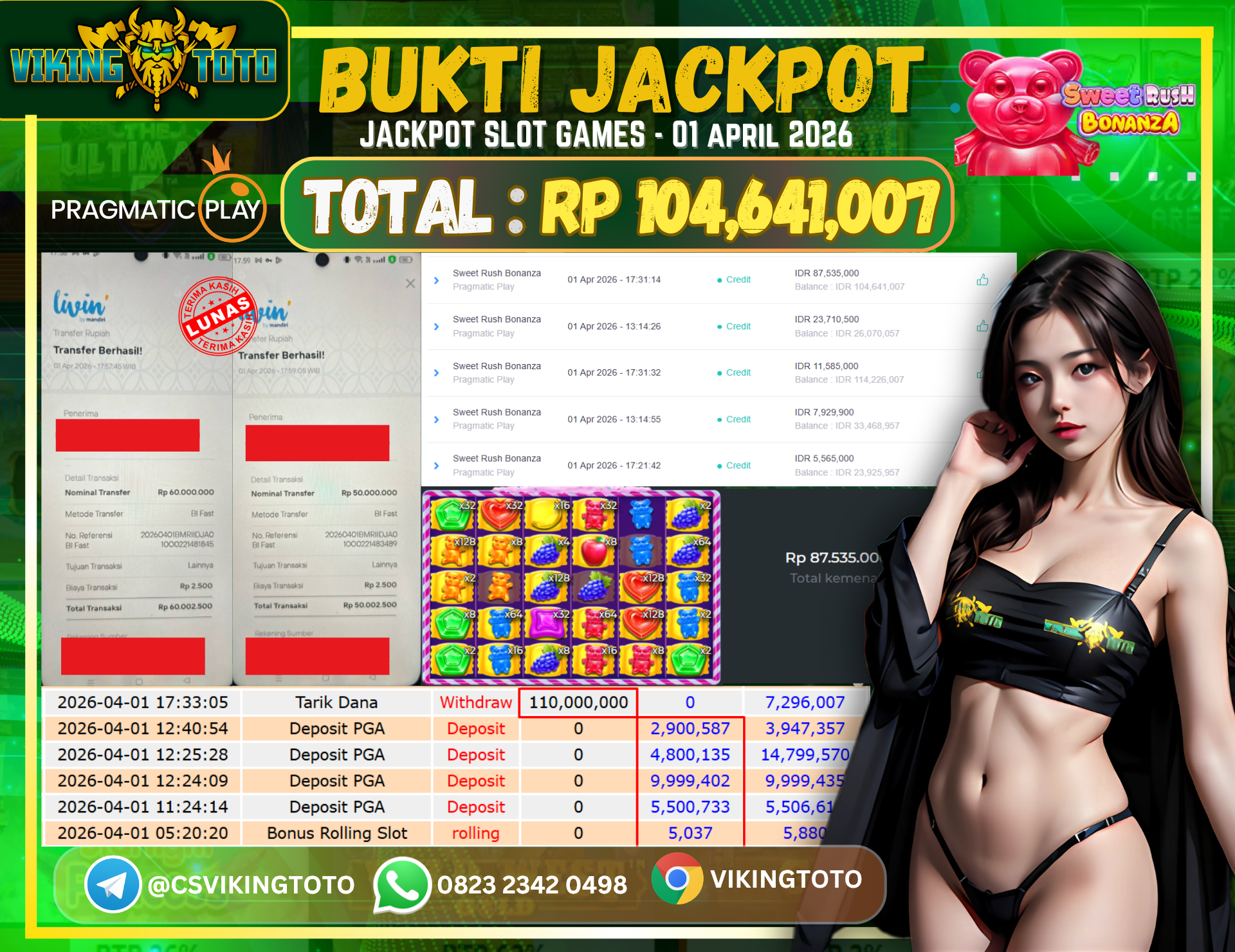 Bukti Jackpot Lunas VikingToto