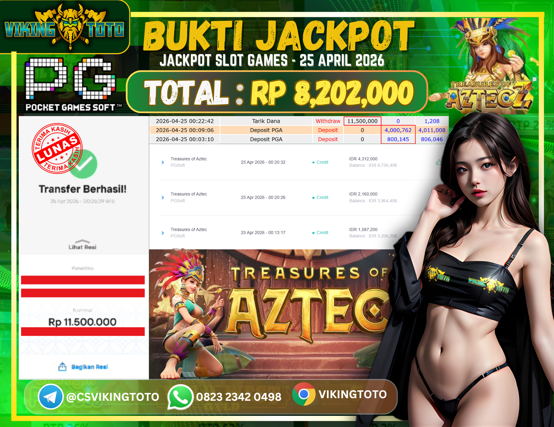 Bukti Jackpot Lunas VikingToto