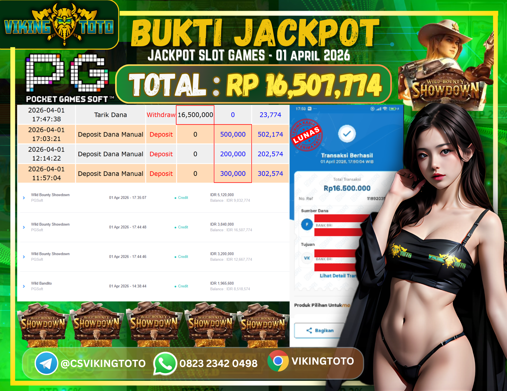 Bukti Jackpot Lunas VikingToto