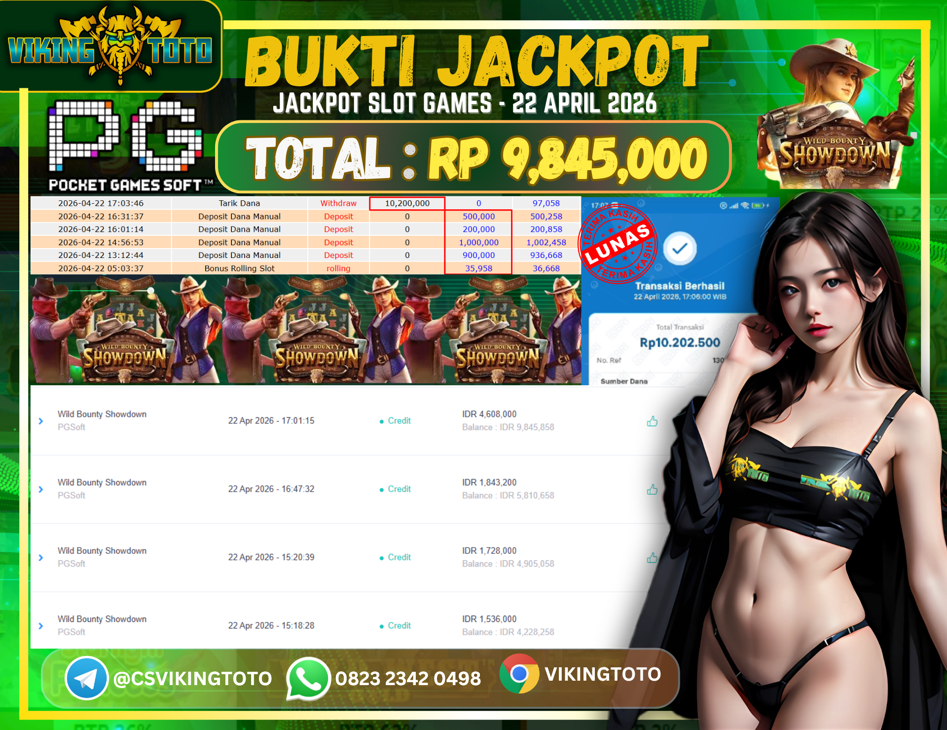 Bukti Jackpot Lunas VikingToto