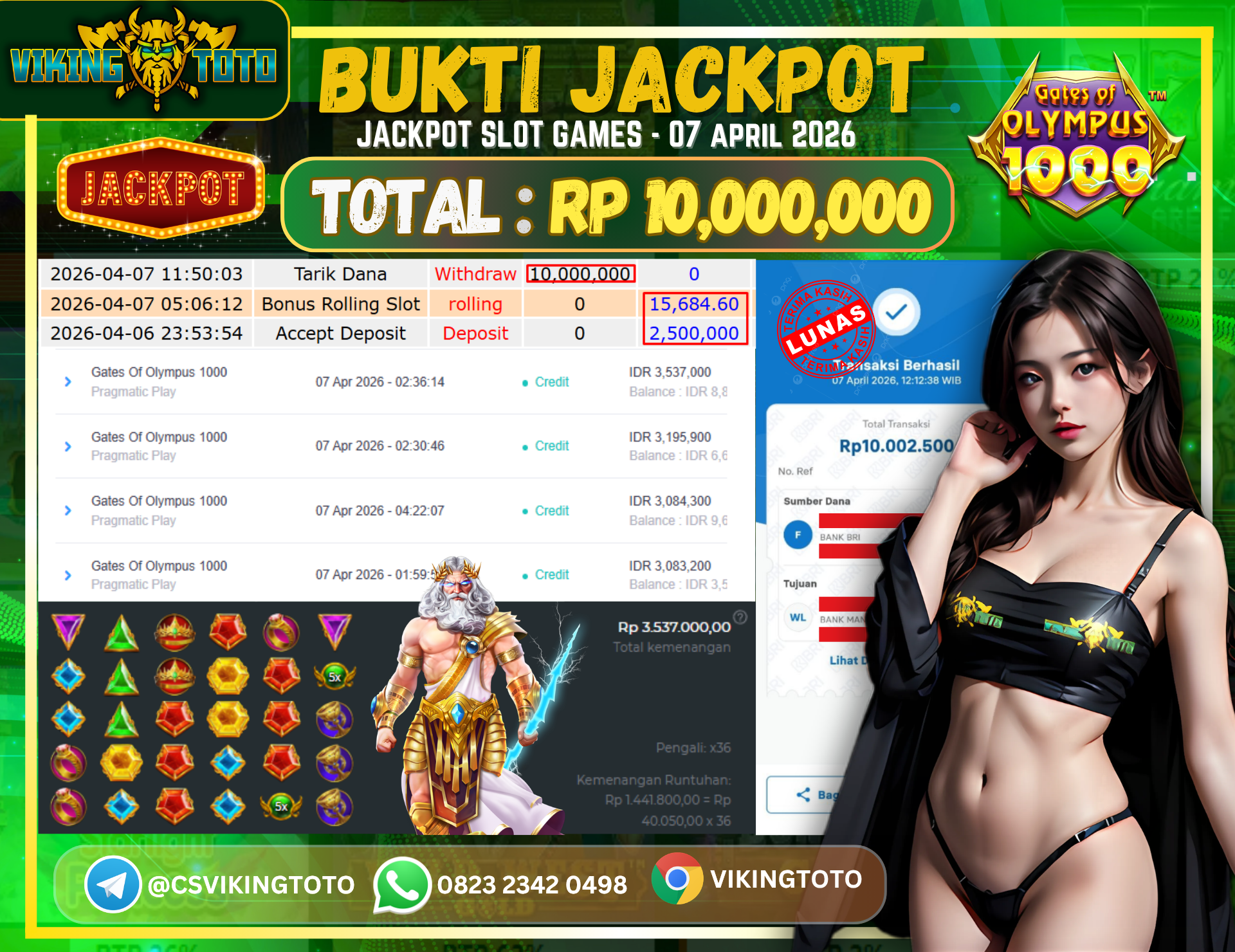 Bukti Jackpot Lunas VikingToto