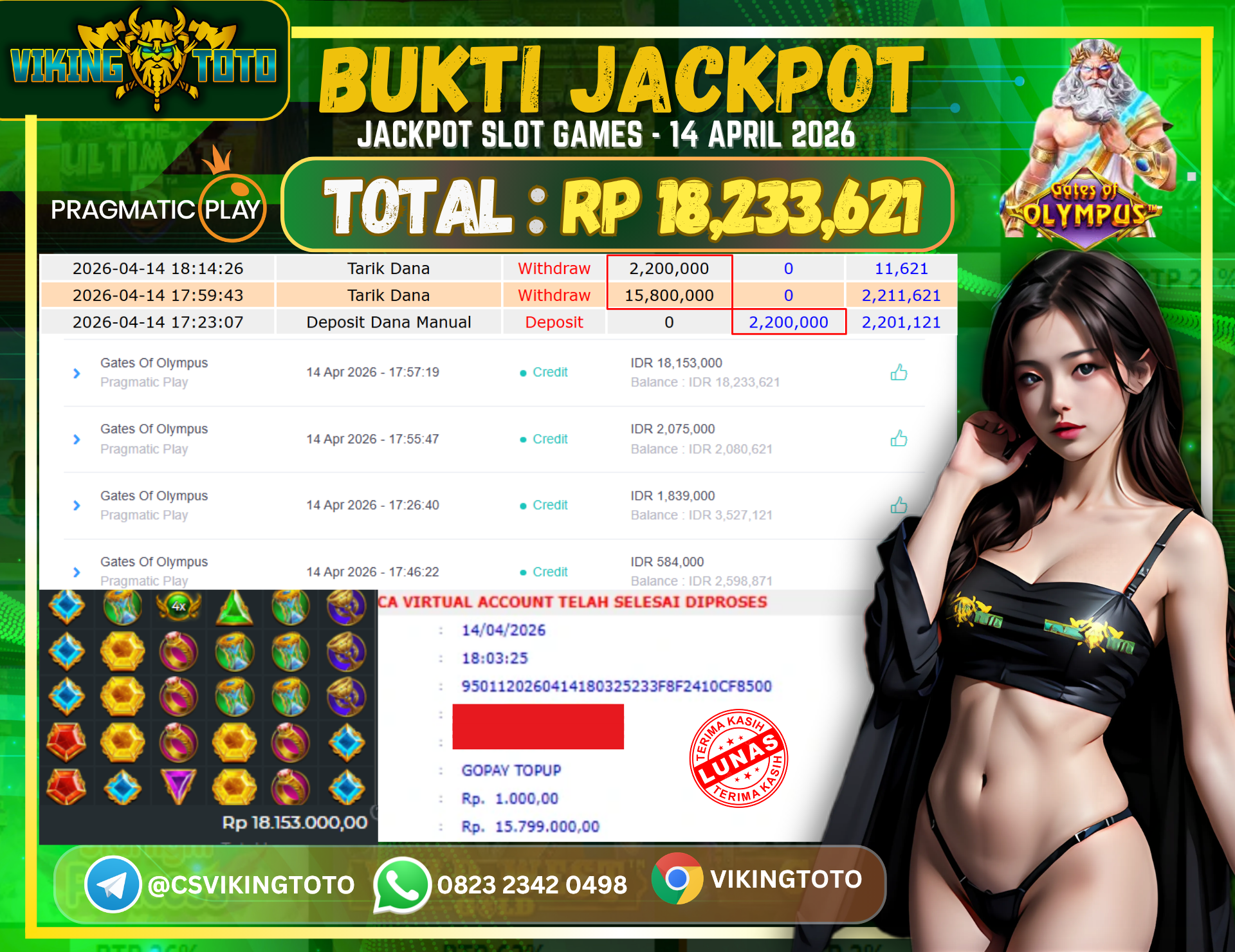 Bukti Jackpot Lunas VikingToto