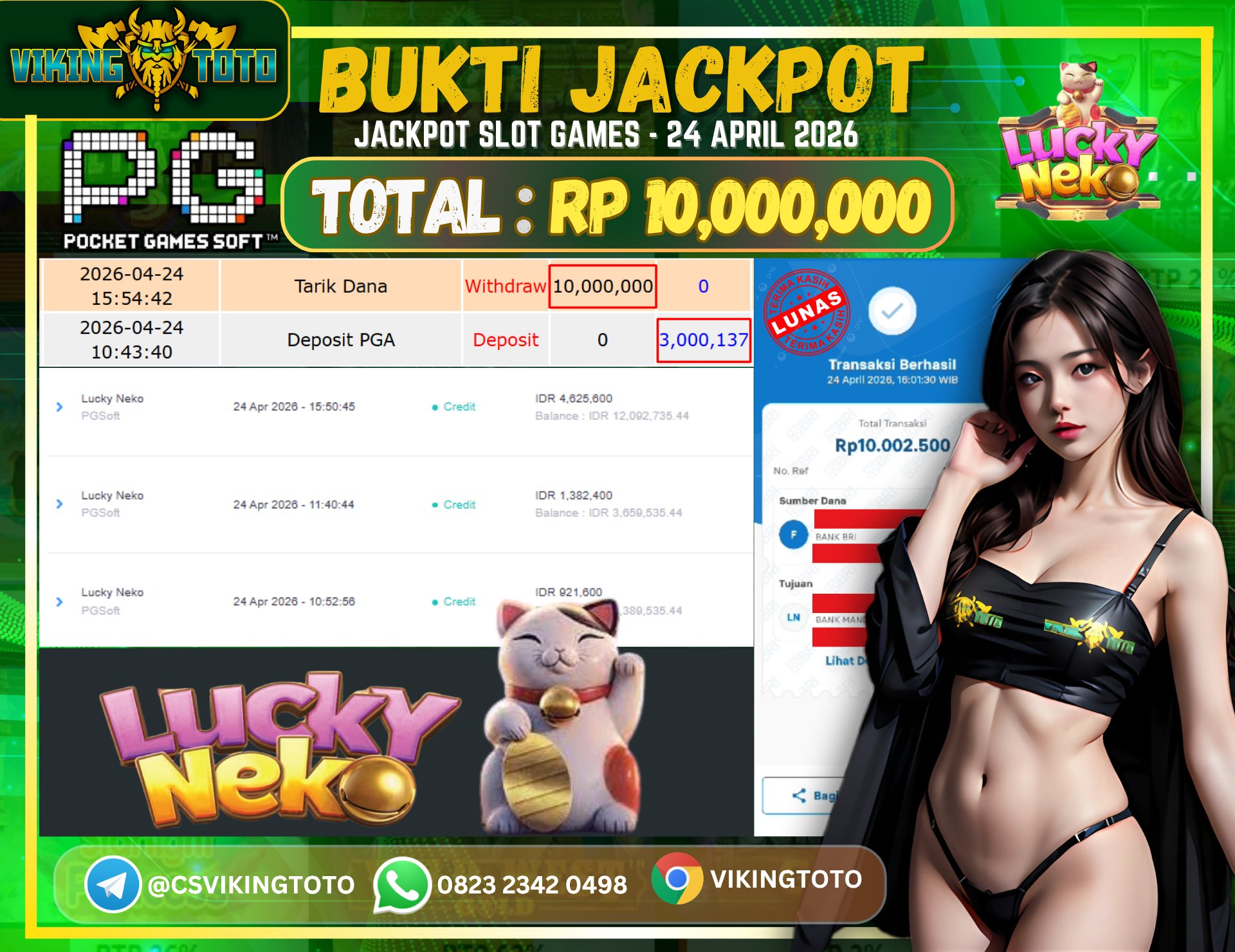 Bukti Jackpot Lunas VikingToto