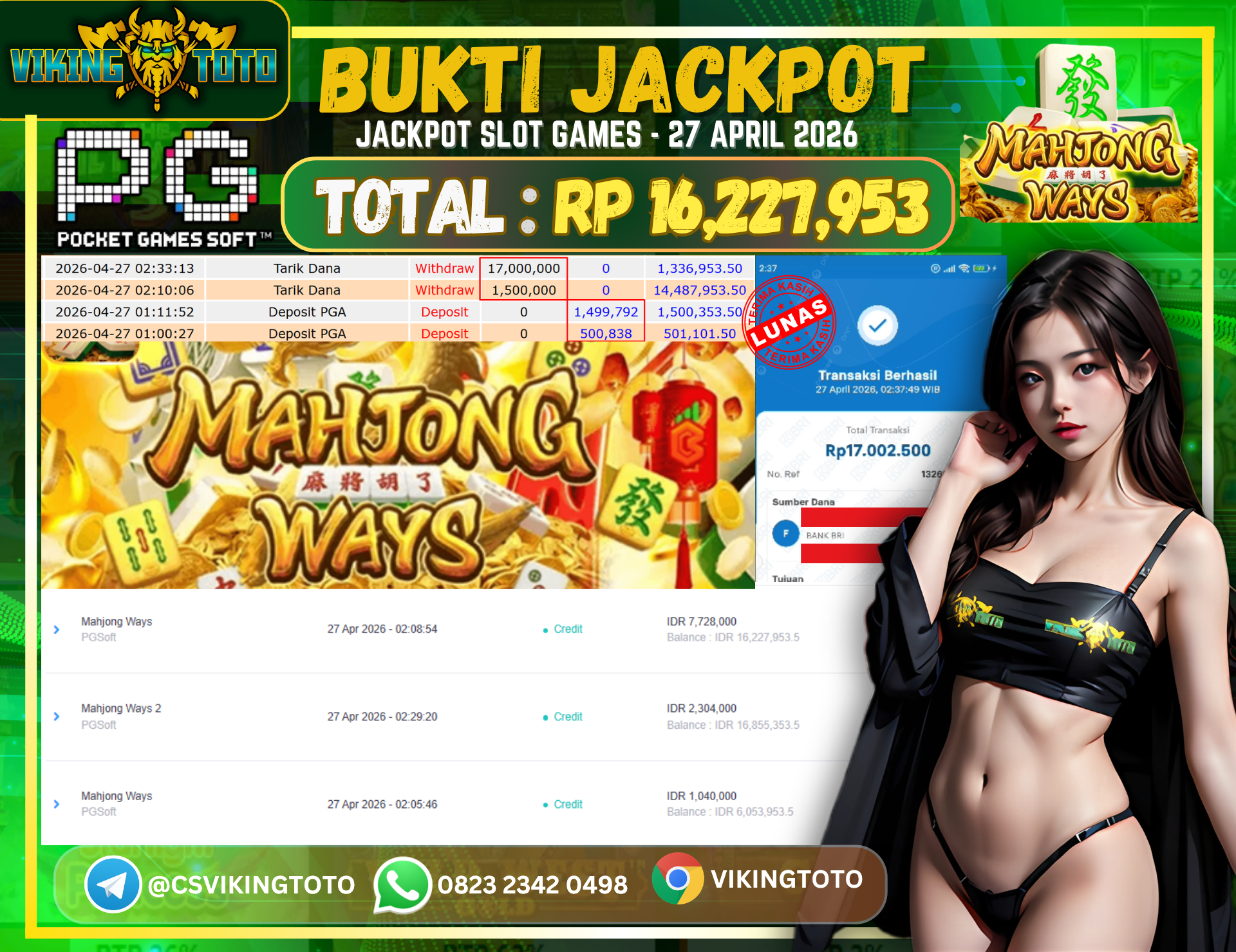 Bukti Jackpot Lunas VikingToto