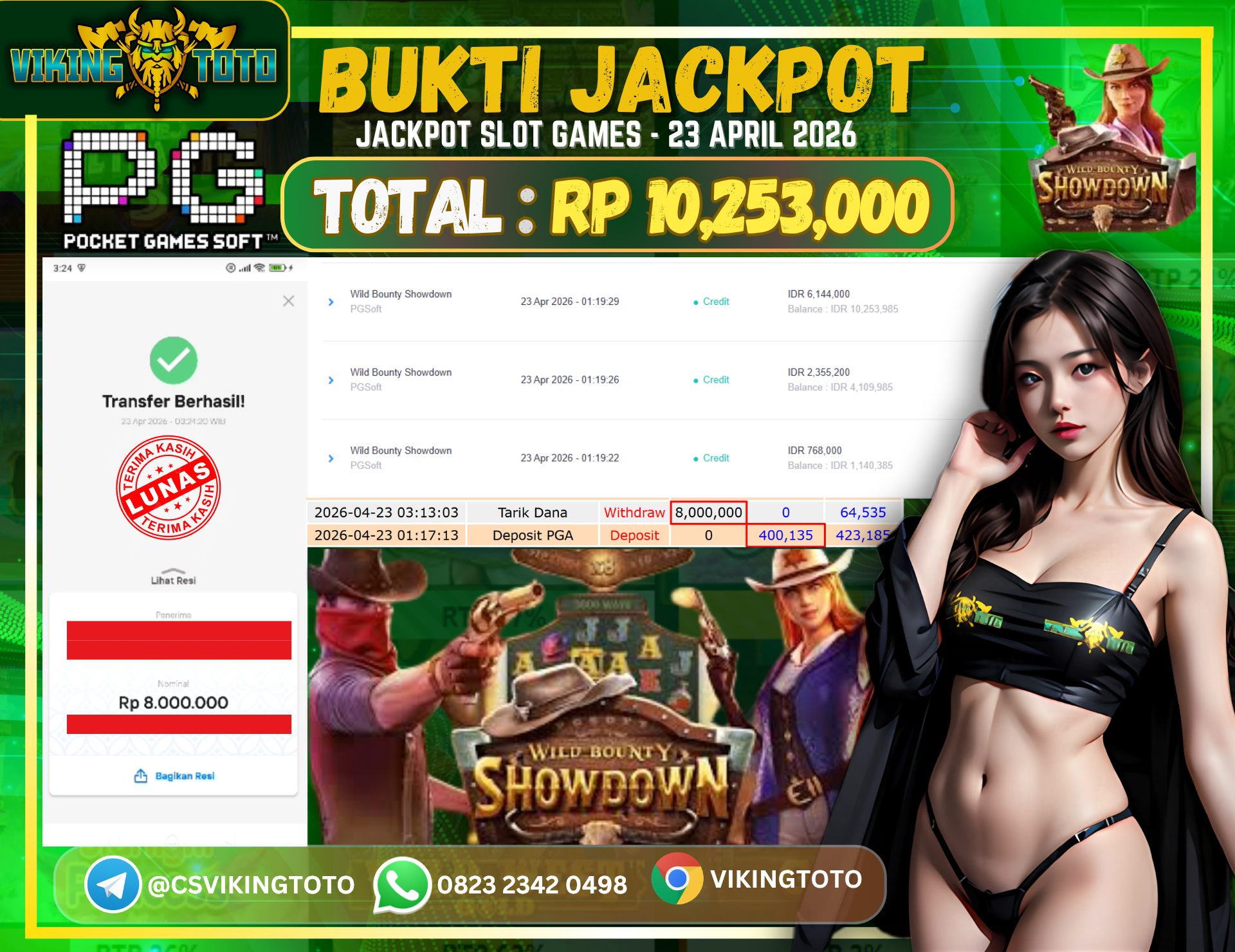 Bukti Jackpot Lunas VikingToto