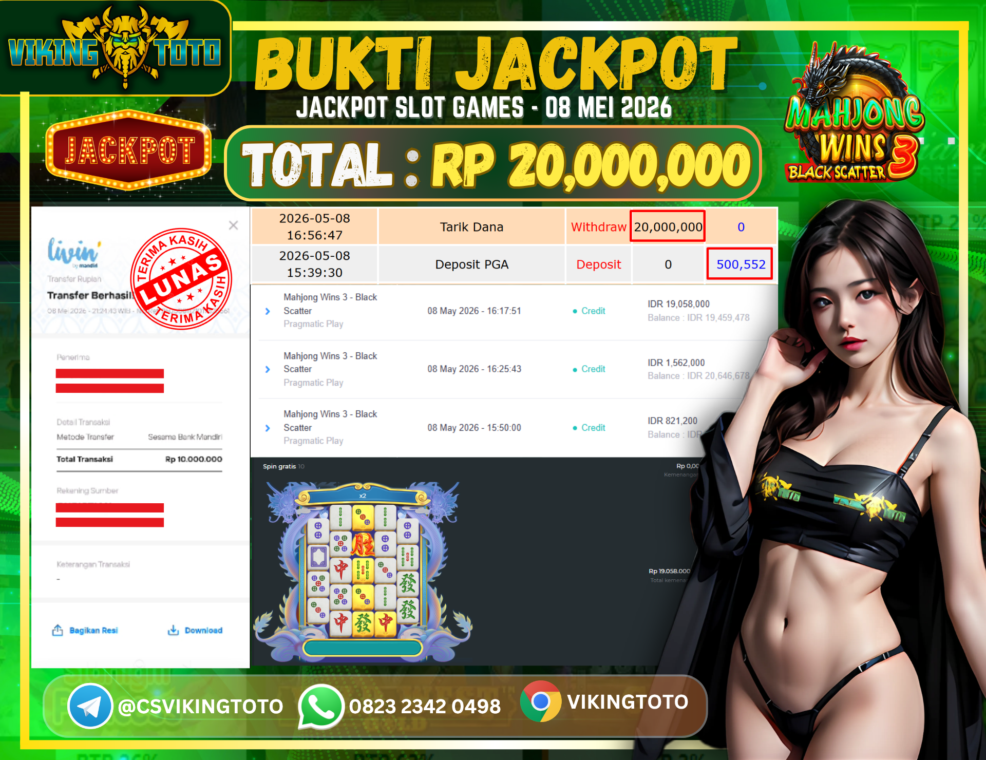 Bukti Jackpot Lunas VikingToto