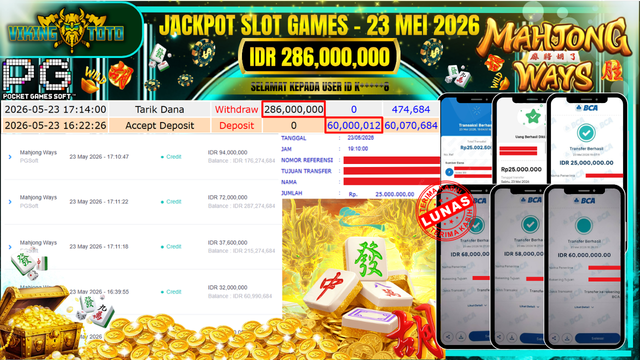 Bukti Jackpot Lunas VikingToto