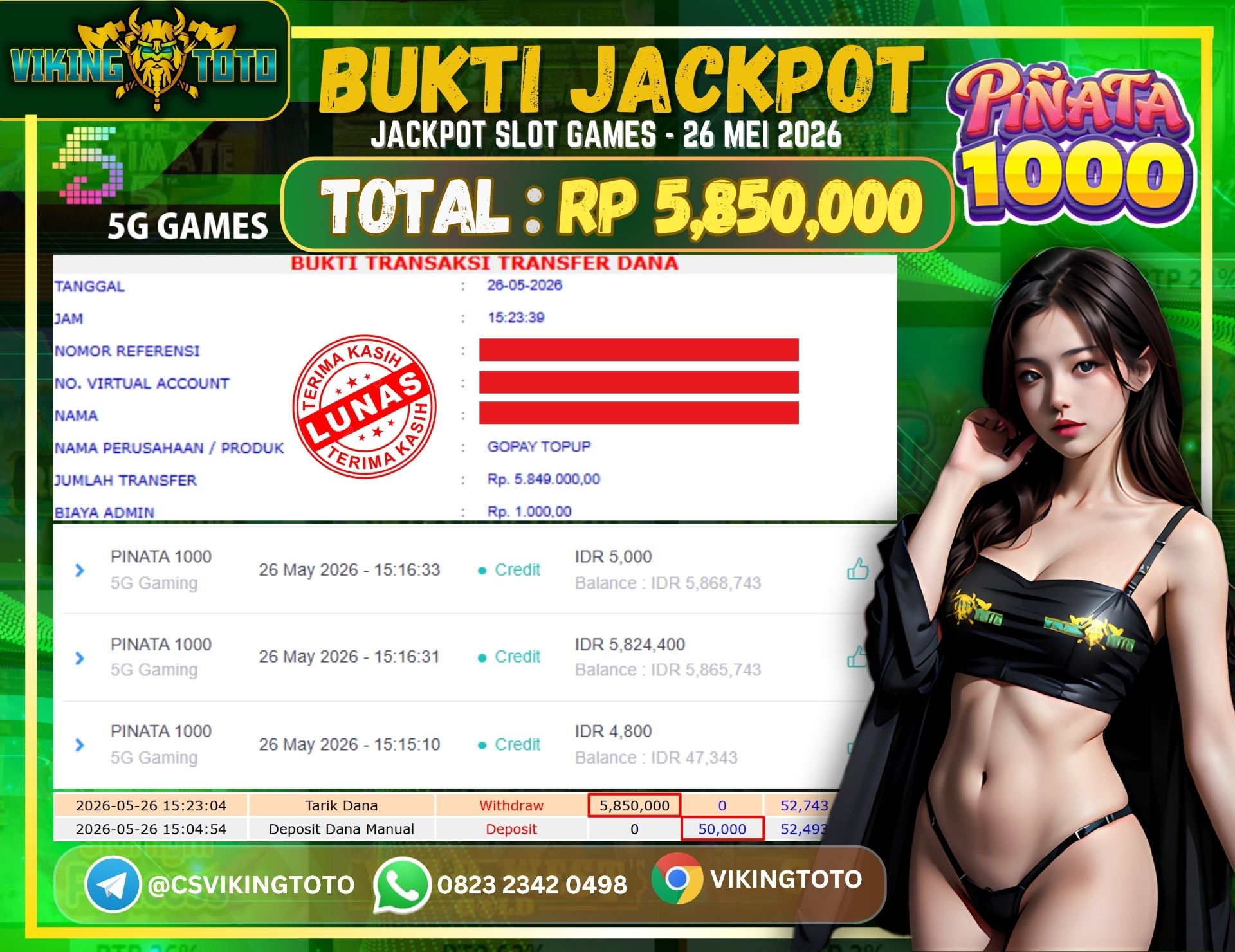 Bukti Jackpot Lunas VikingToto