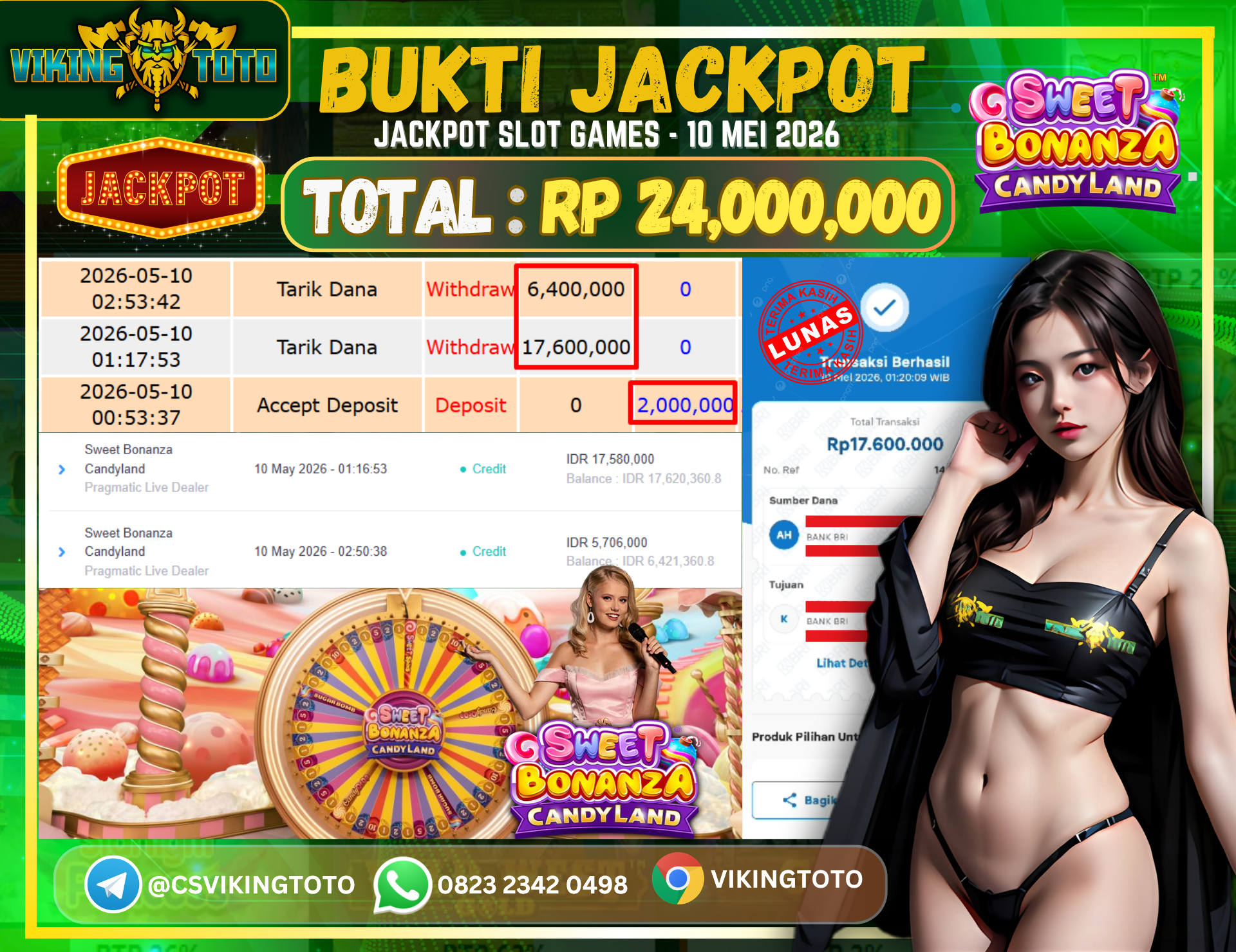 Bukti Jackpot Lunas VikingToto