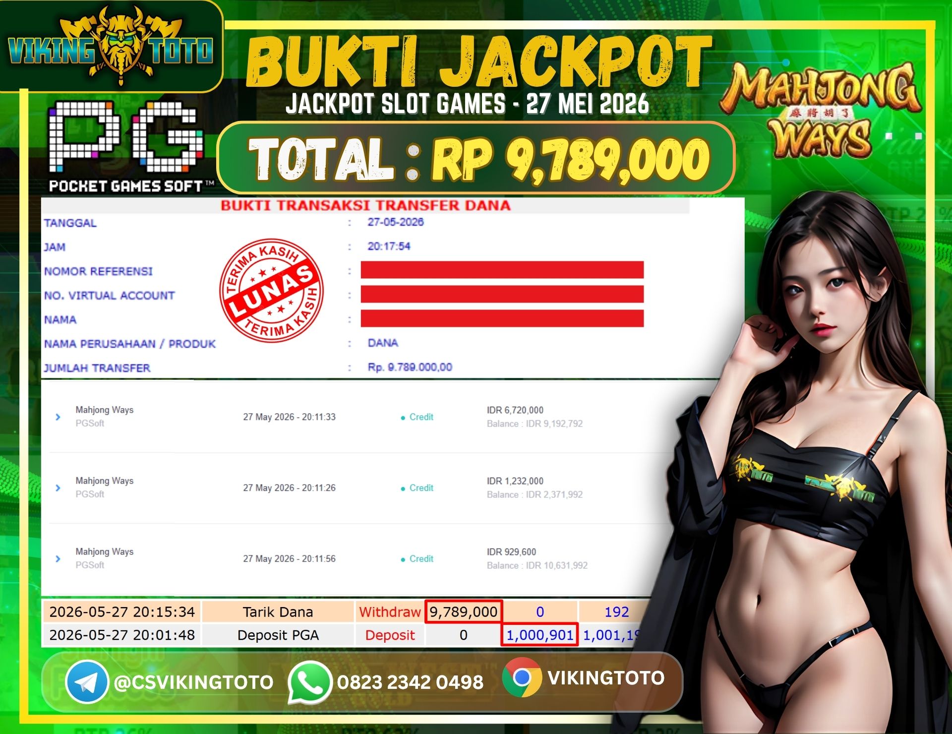 Bukti Jackpot Lunas VikingToto
