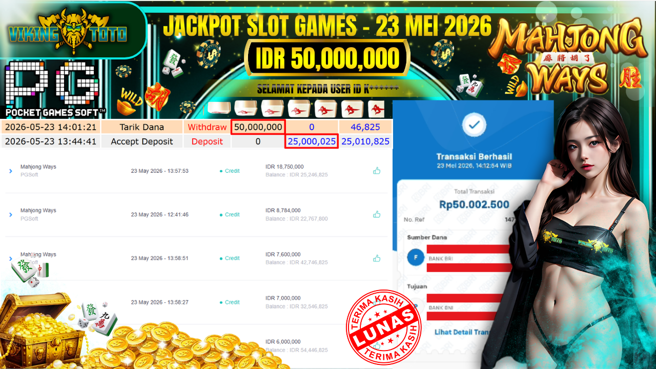 Bukti Jackpot Lunas VikingToto