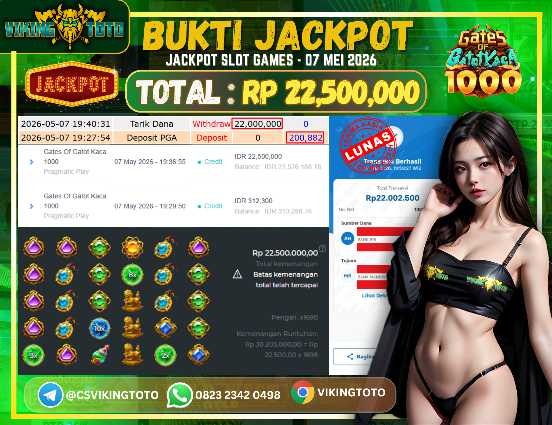 Bukti Jackpot Lunas VikingToto