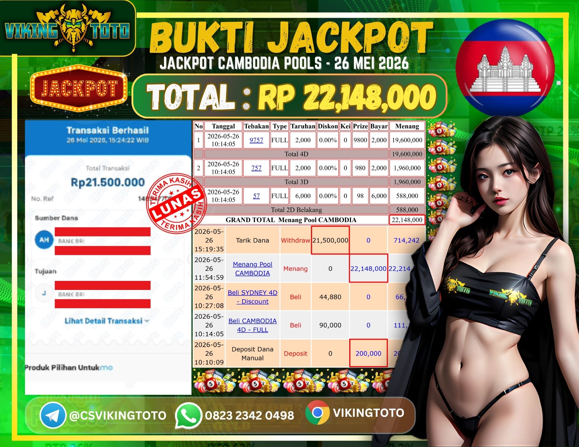 Bukti Jackpot Lunas VikingToto