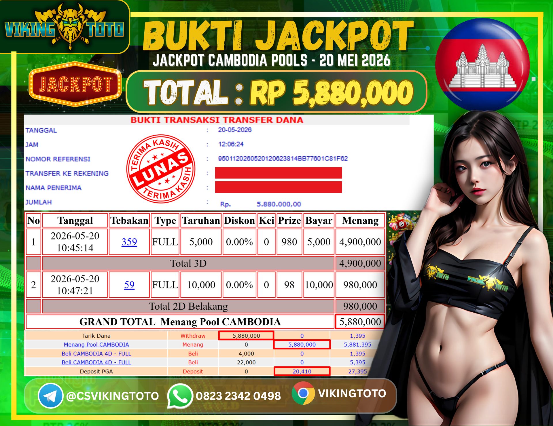 Bukti Jackpot Lunas VikingToto