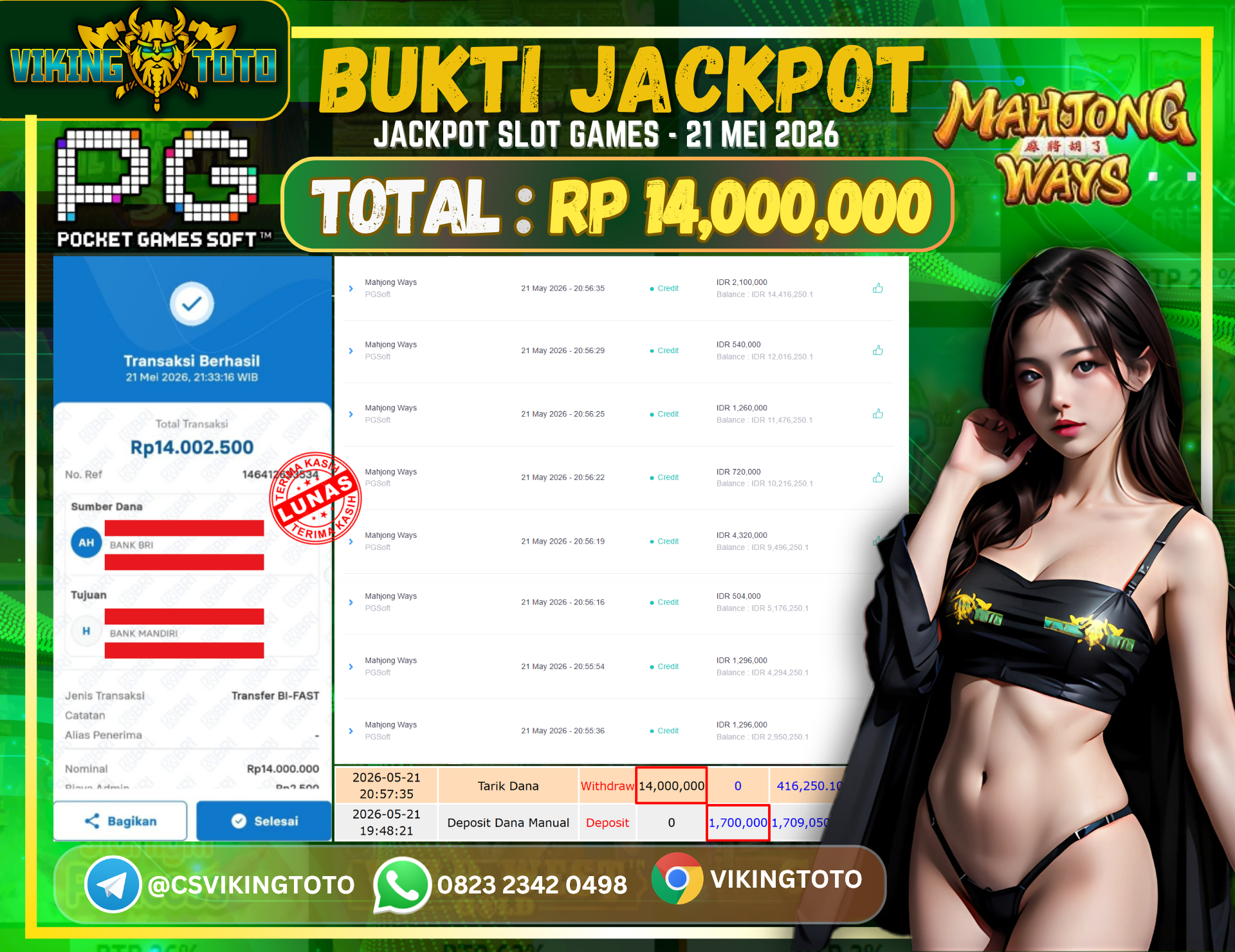 Bukti Jackpot Lunas VikingToto