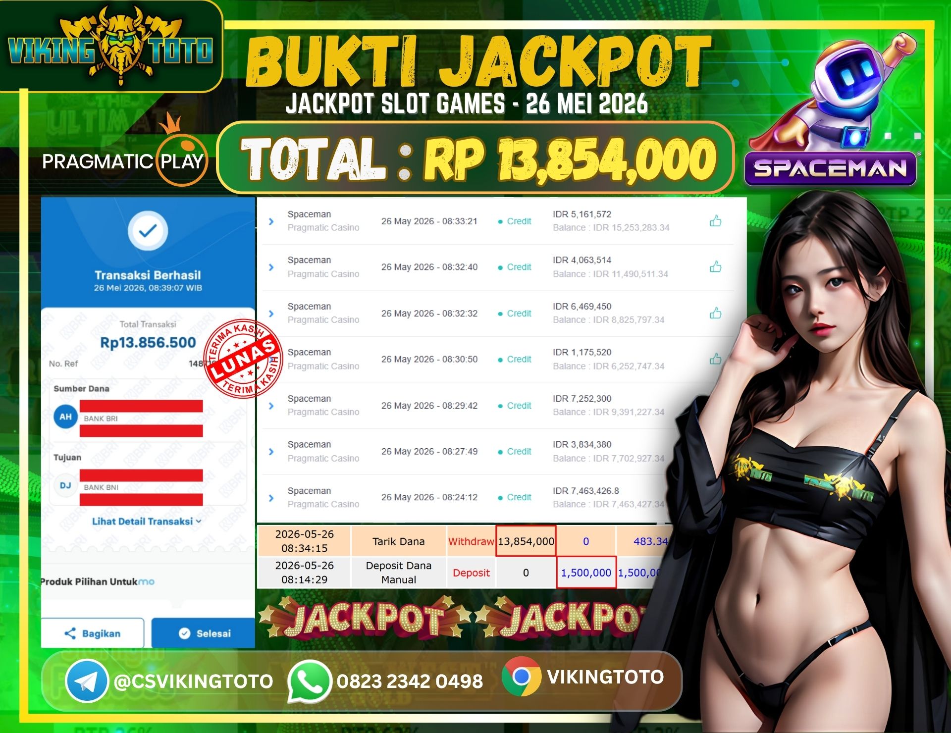 Bukti Jackpot Lunas VikingToto