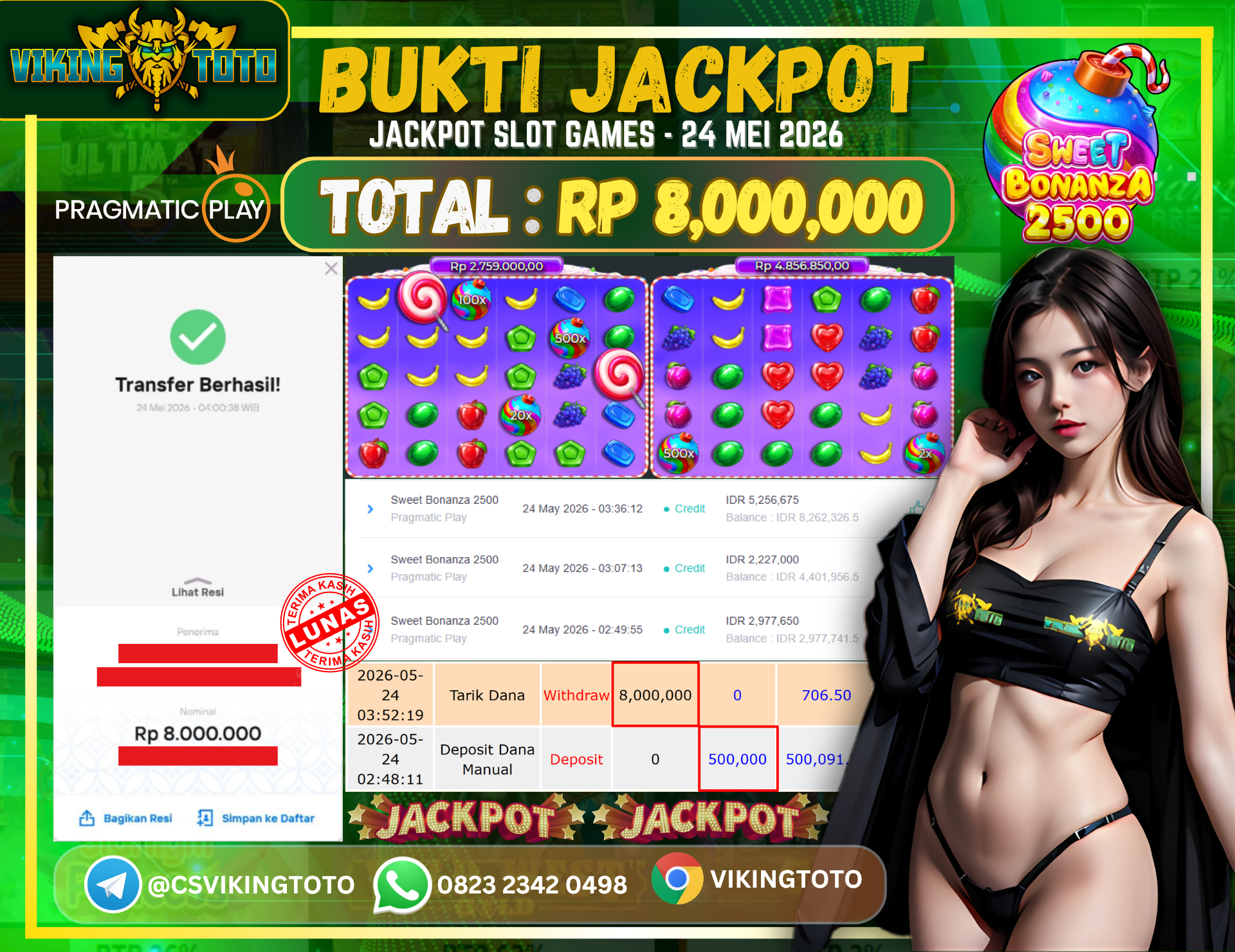 Bukti Jackpot Lunas VikingToto